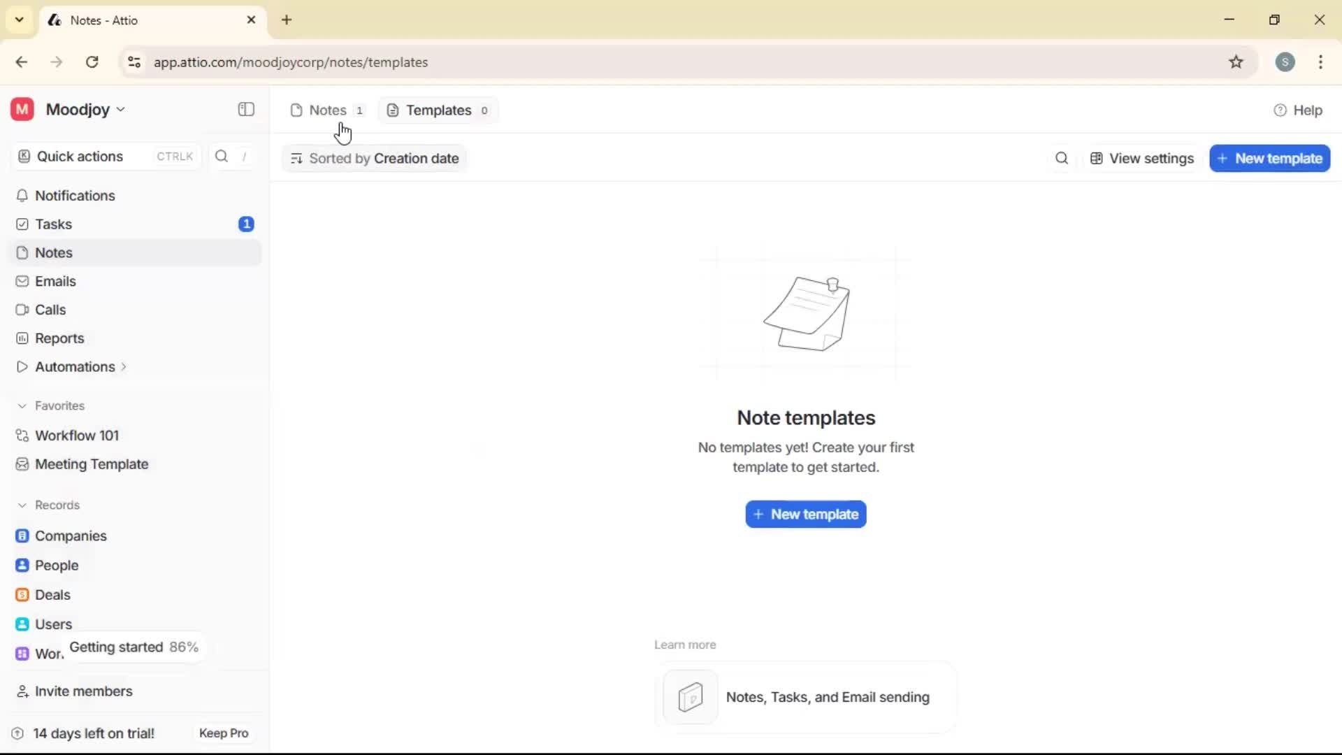 Creating a note screenshot