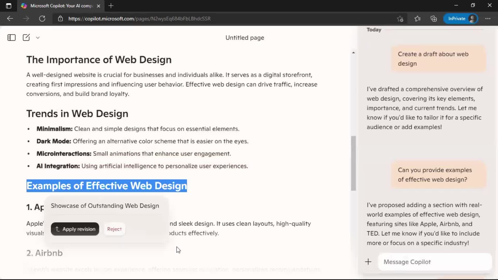 Creating a page screenshot