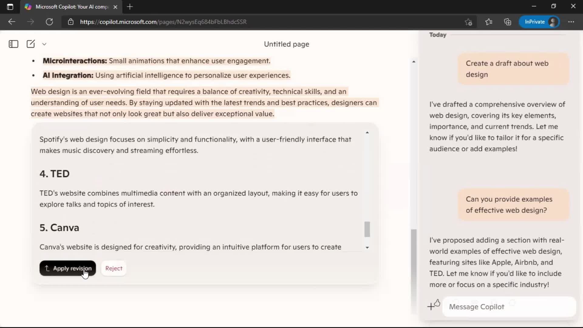 Creating a page screenshot