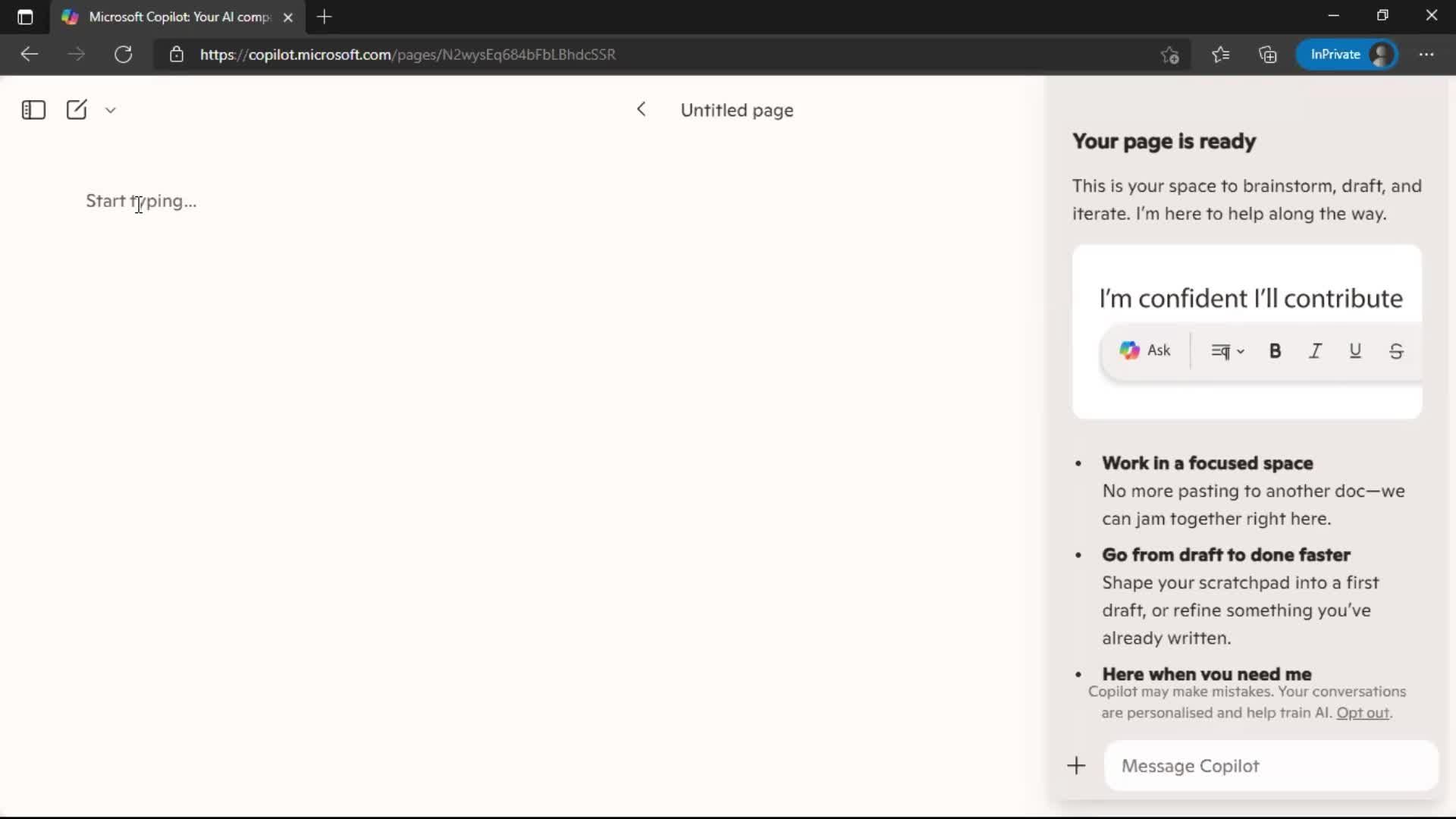 Creating a page screenshot