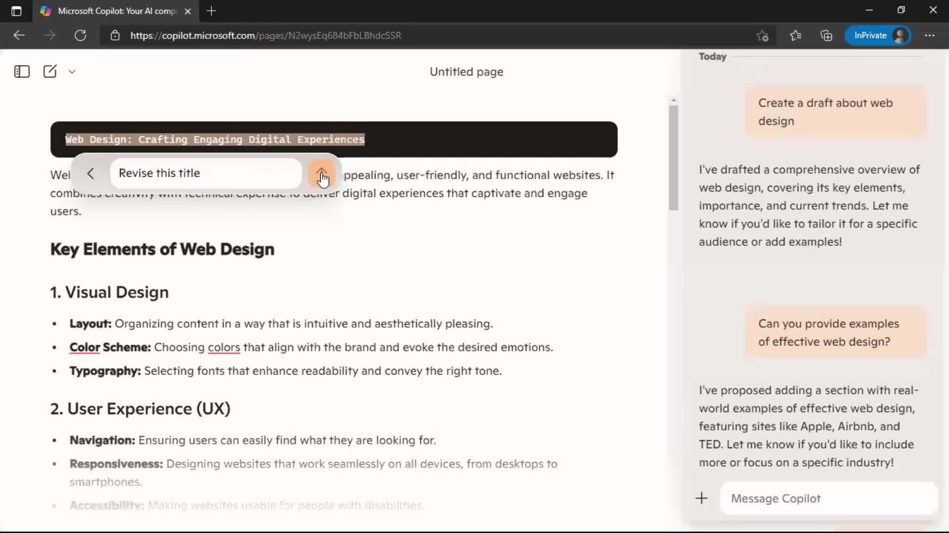 Creating a page screenshot