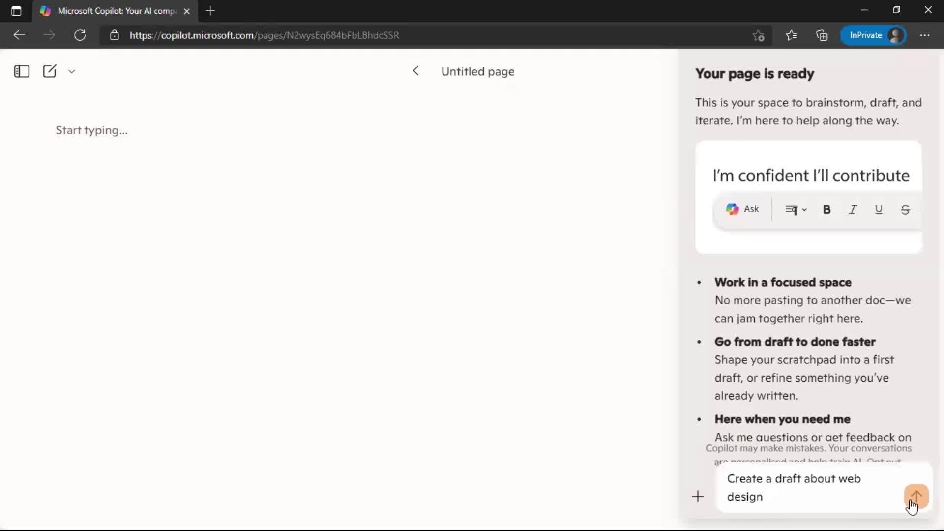 Creating a page screenshot