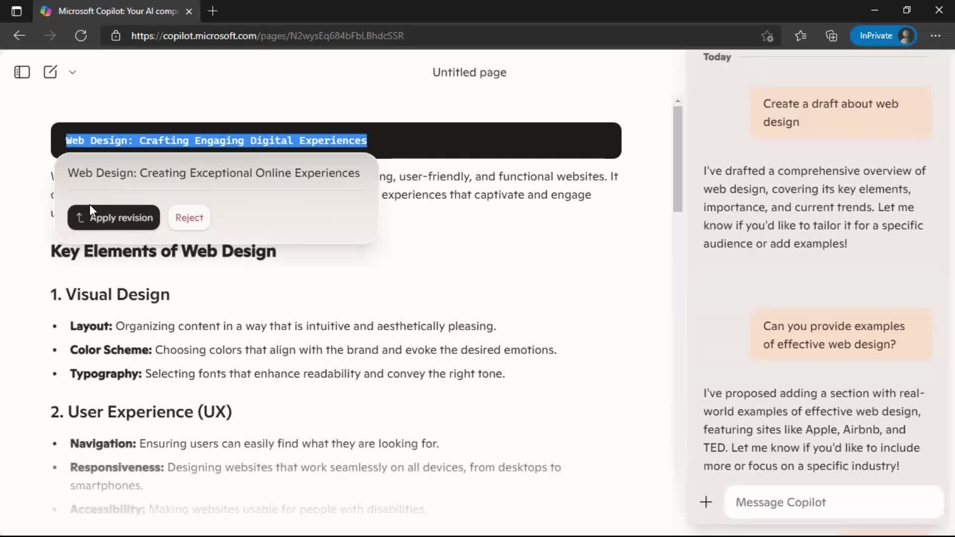 Creating a page screenshot