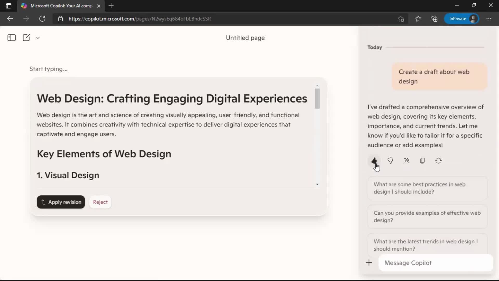 Creating a page screenshot