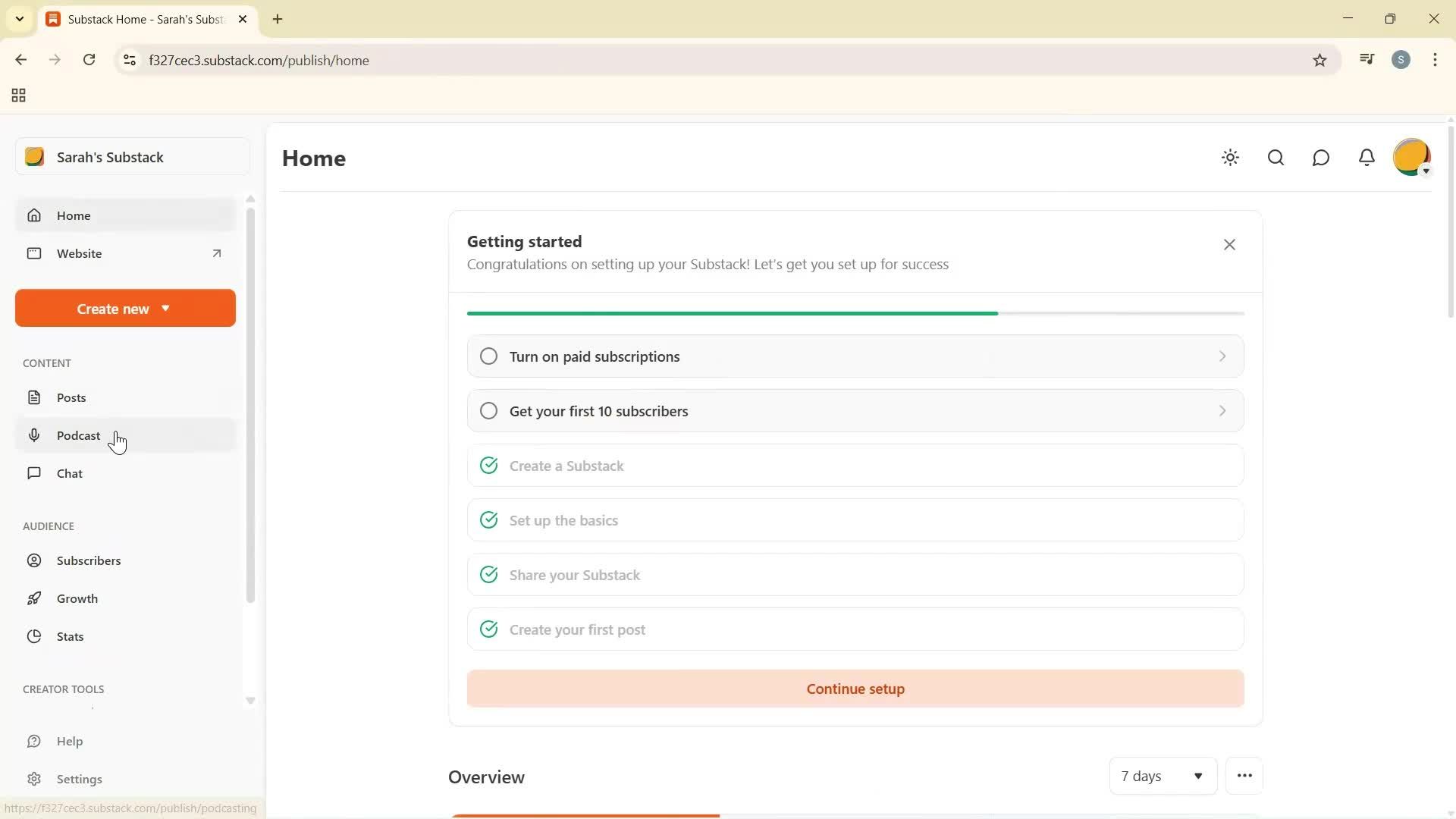 Creating a podcast screenshot
