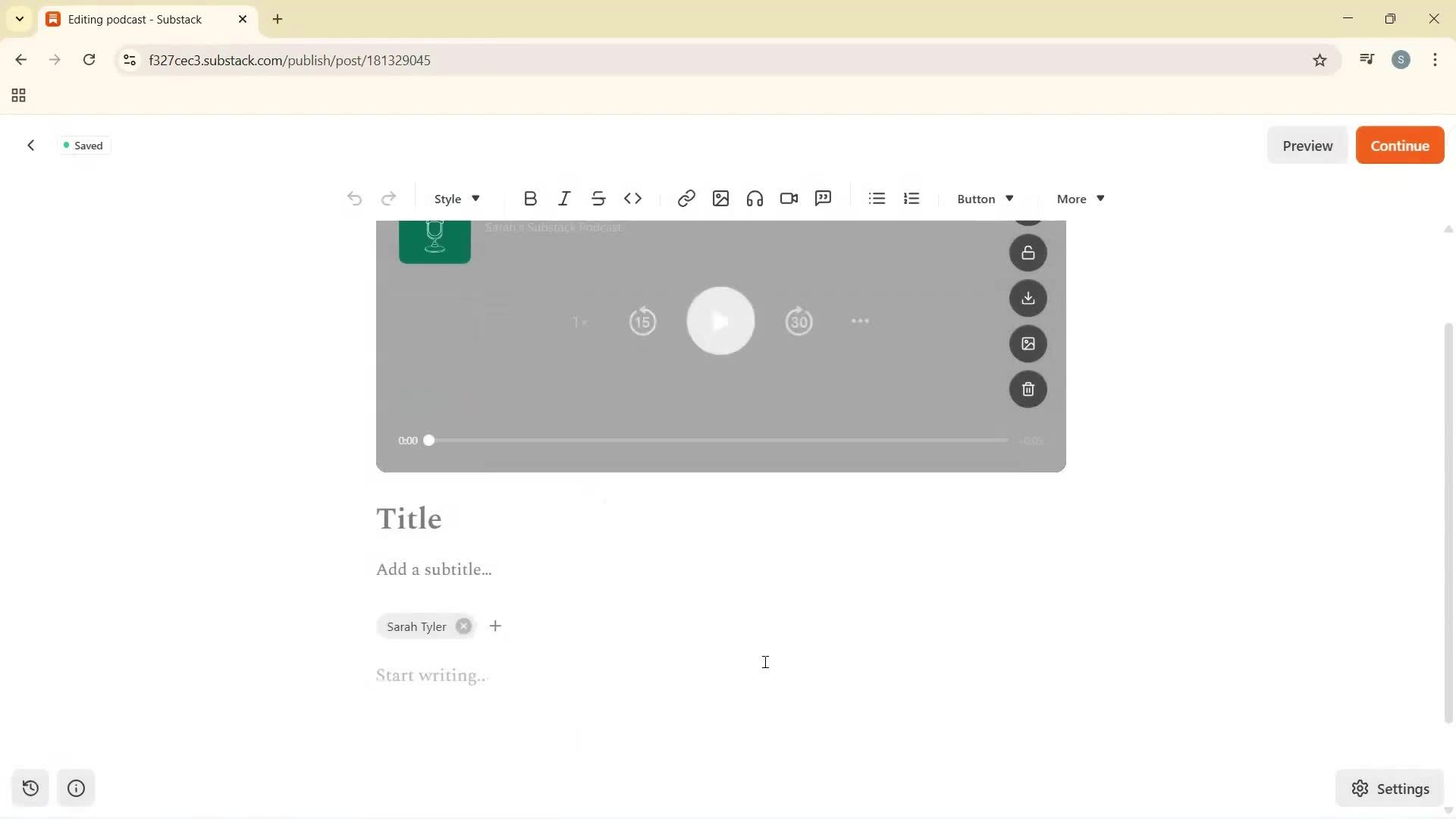 Creating a podcast screenshot