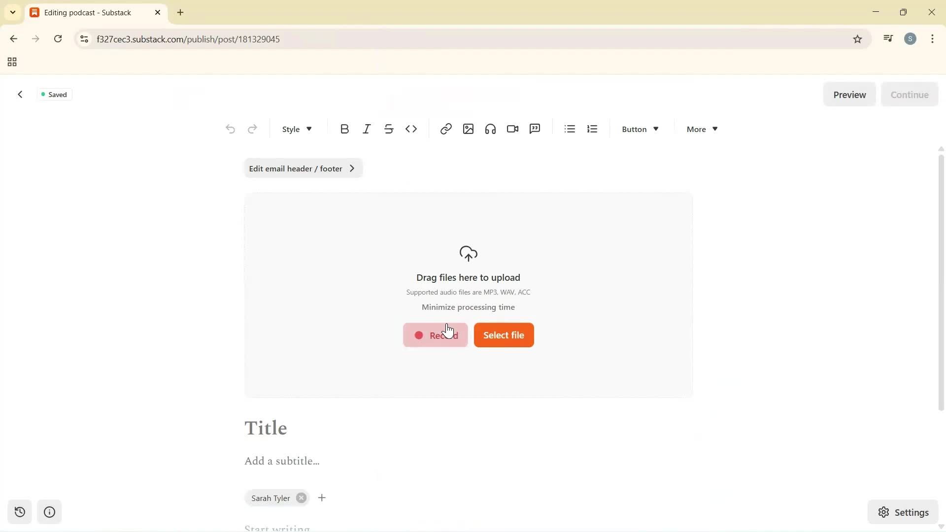 Creating a podcast screenshot