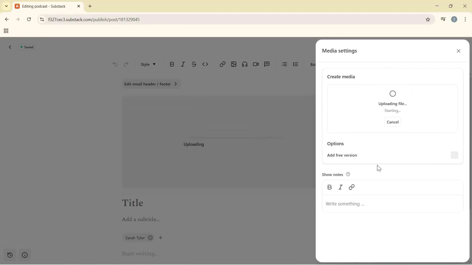Creating a podcast screenshot