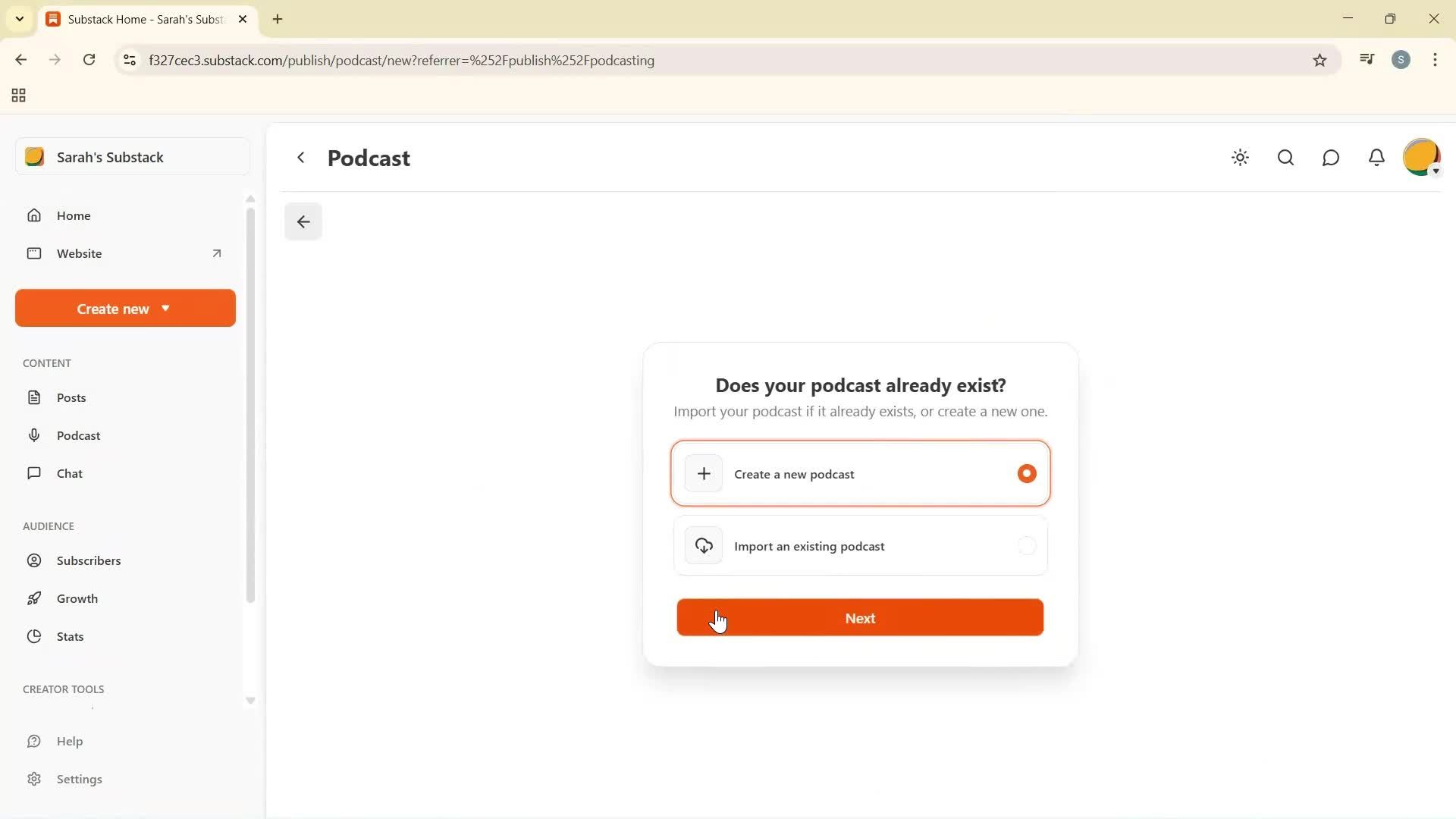Creating a podcast screenshot