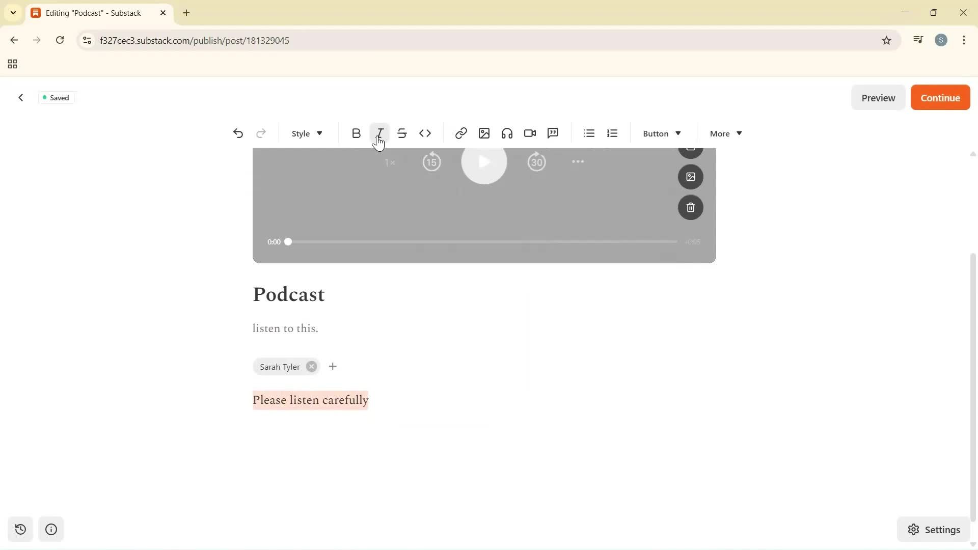 Creating a podcast screenshot