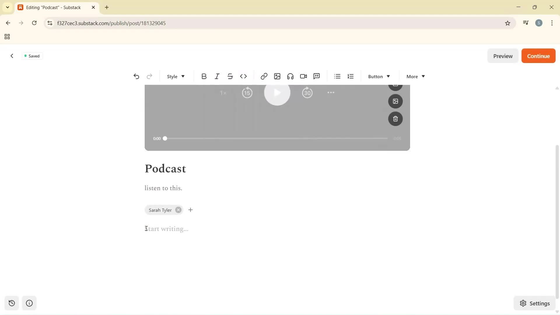 Creating a podcast screenshot