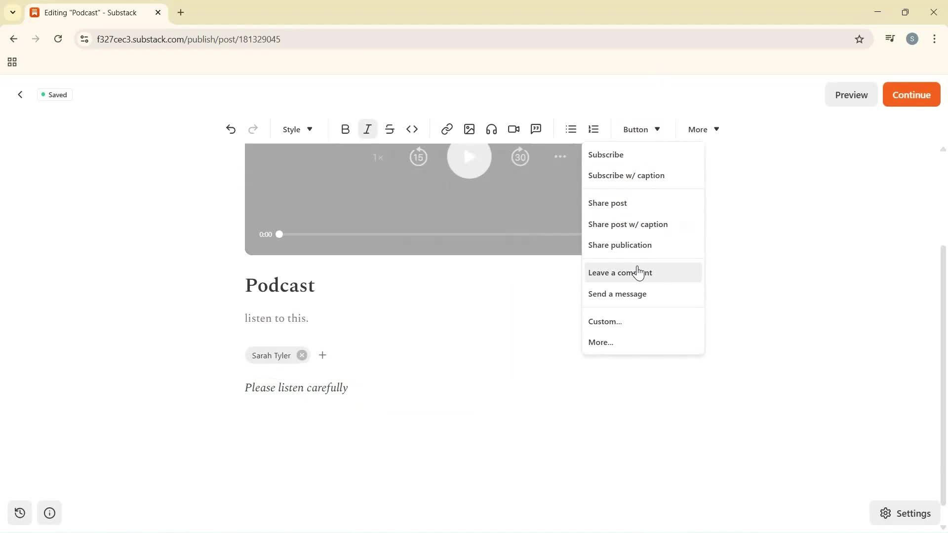 Creating a podcast screenshot