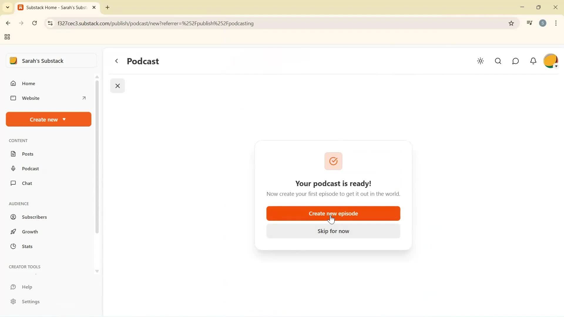 Creating a podcast screenshot