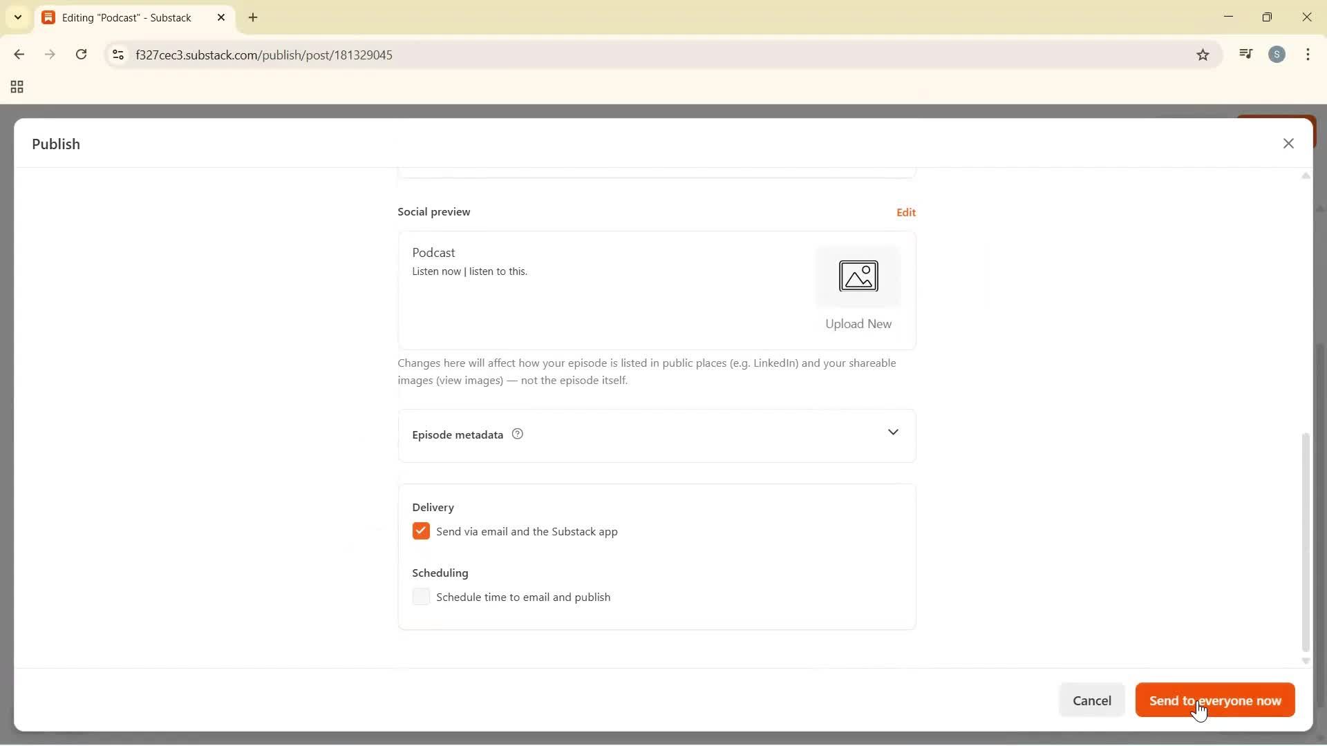 Creating a podcast screenshot