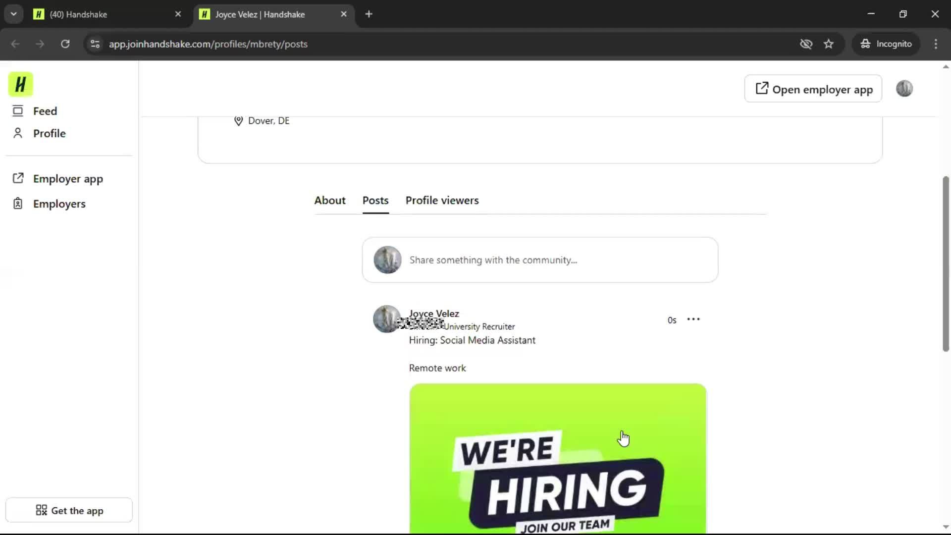 Creating a post screenshot