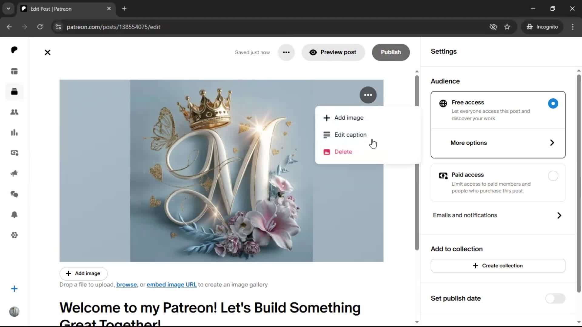 Creating a post on Patreon video thumbnail