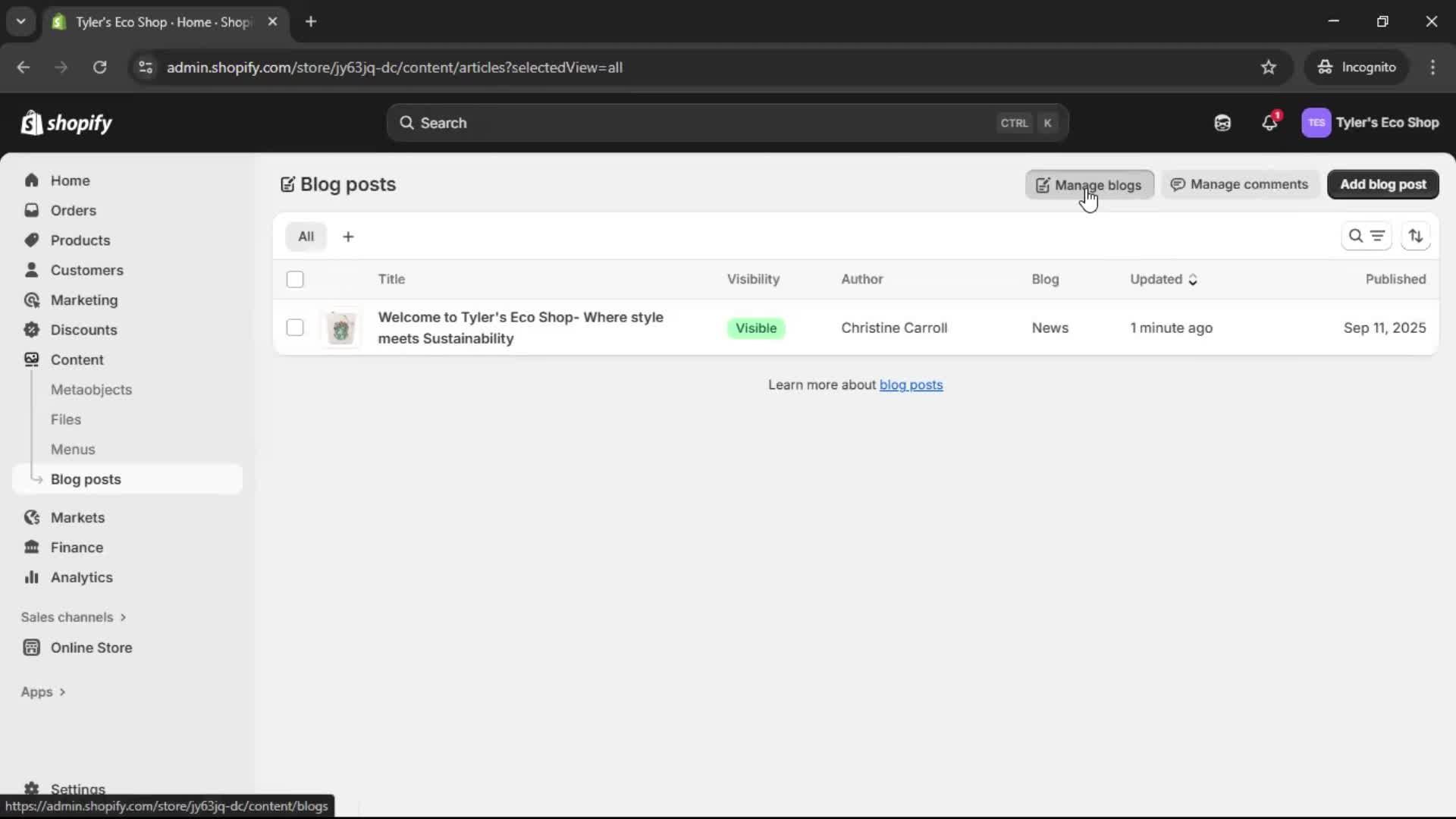 Creating a post screenshot