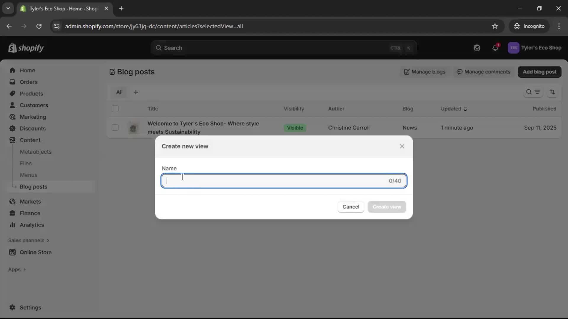 Creating a post screenshot