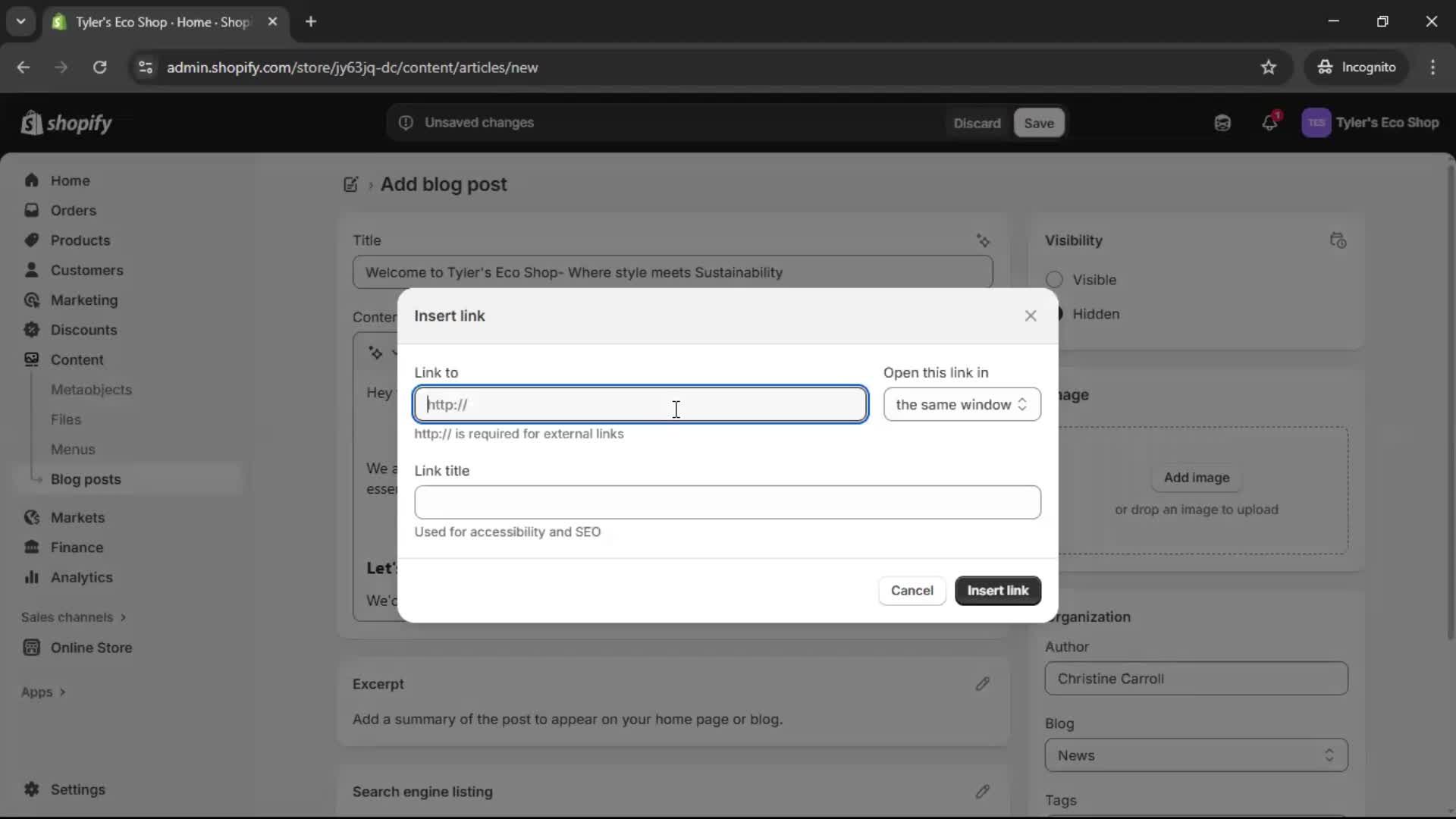 Creating a post screenshot