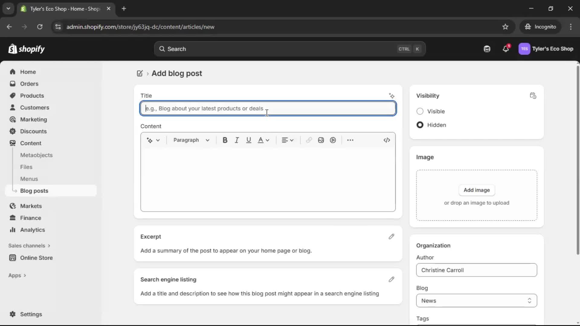 Creating a post on Shopify video thumbnail