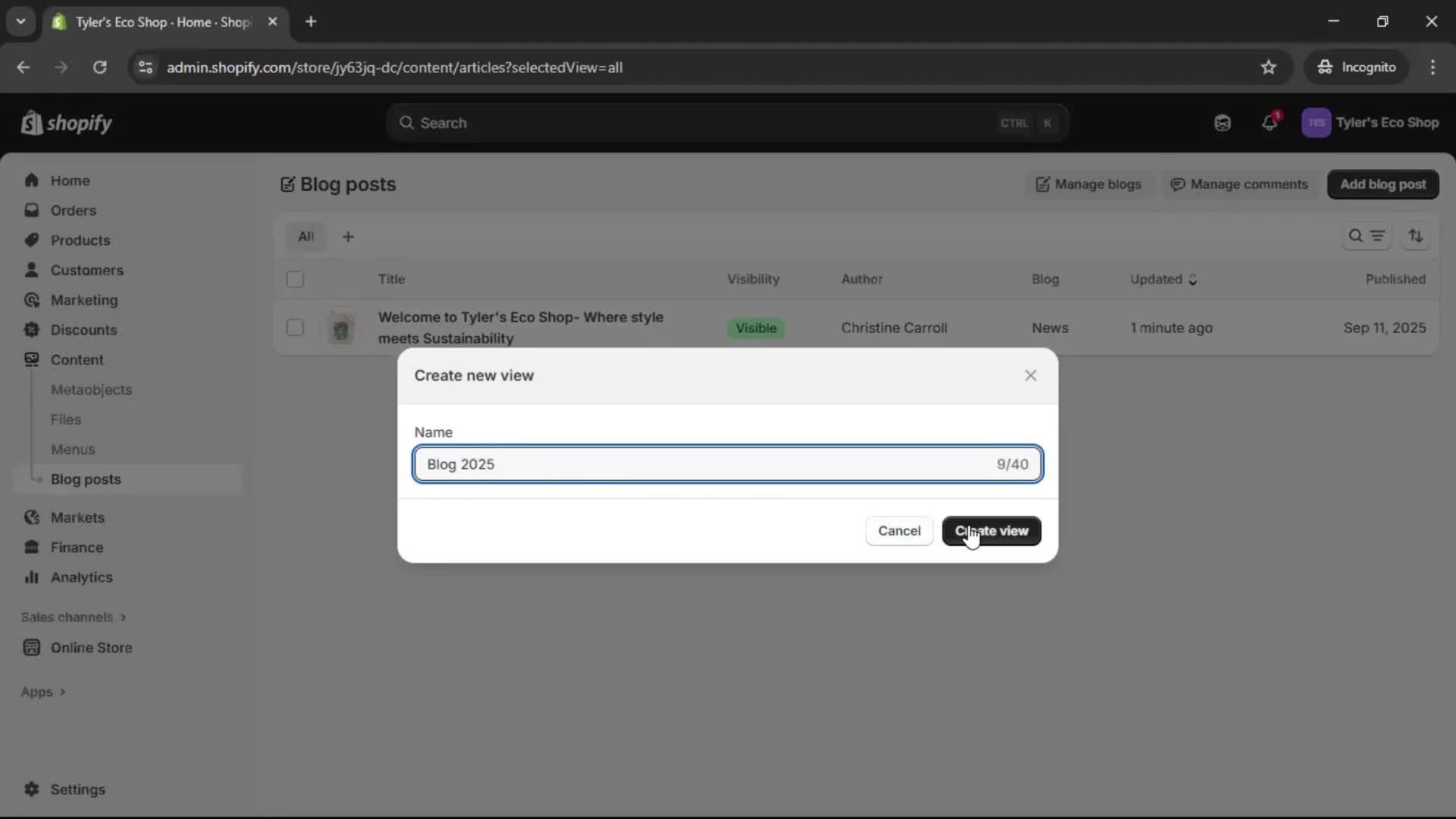 Creating a post screenshot