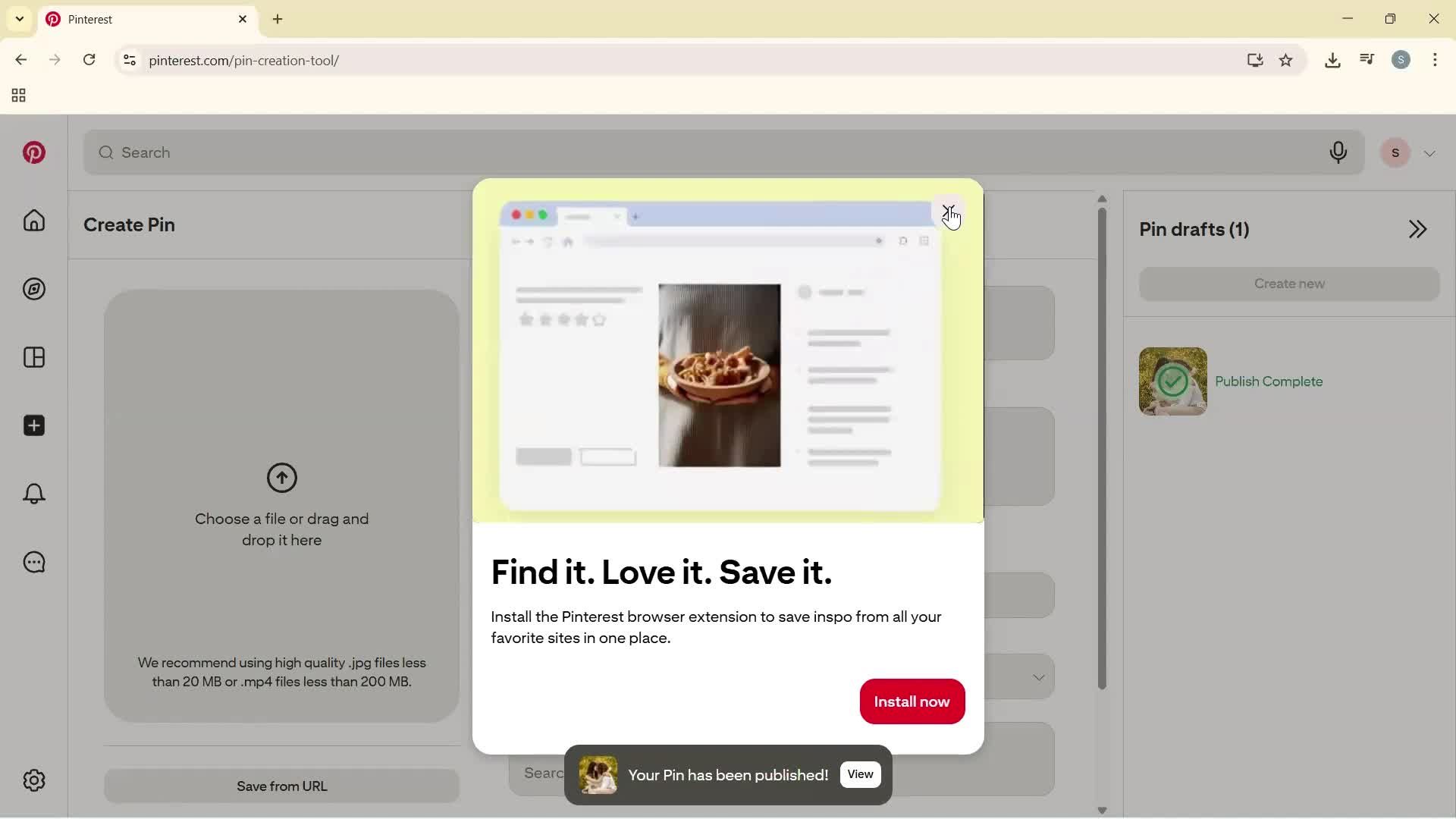 Creating a post screenshot