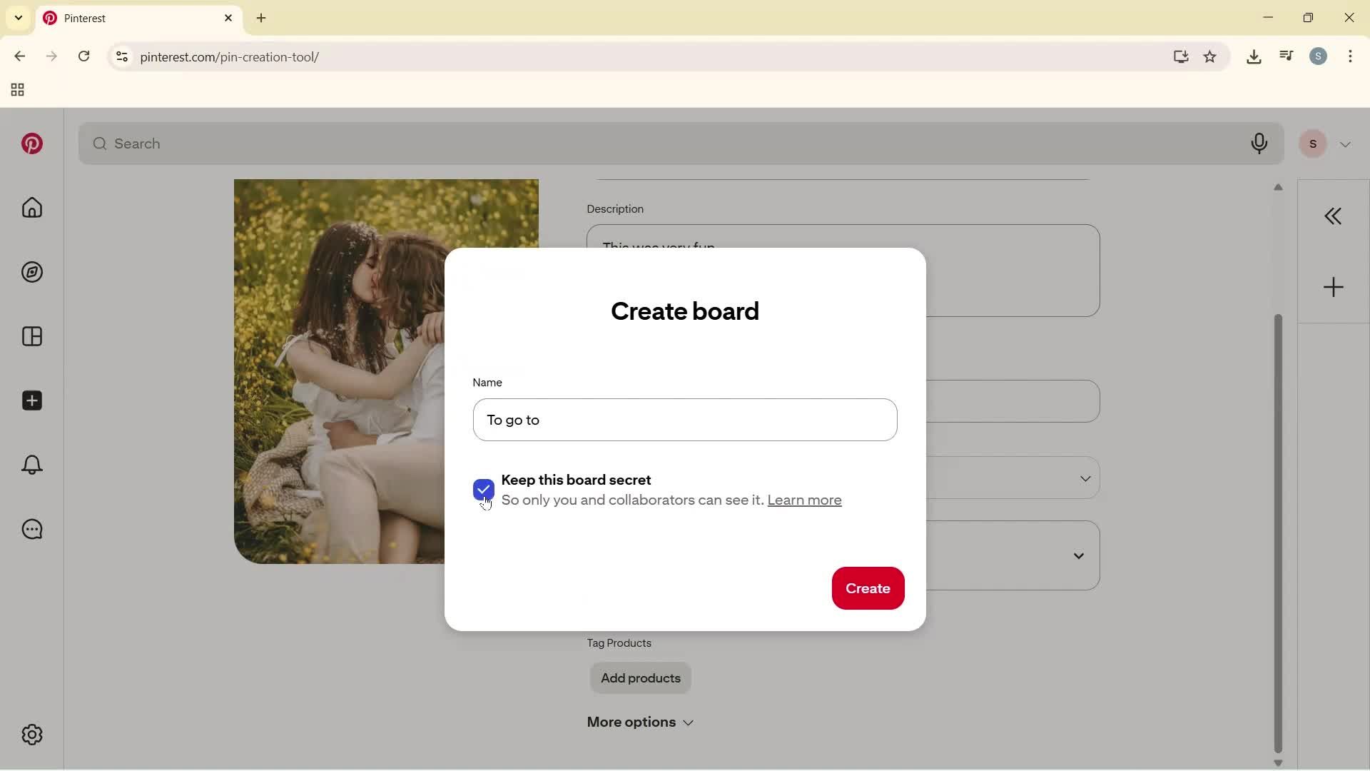 Creating a post screenshot