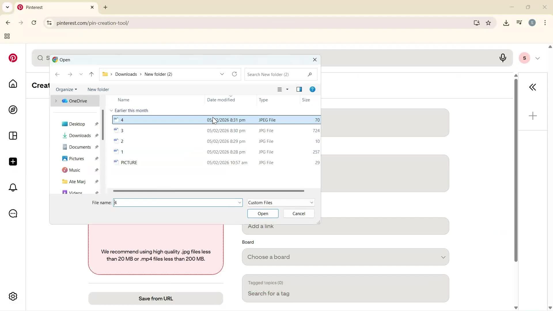Creating a post screenshot