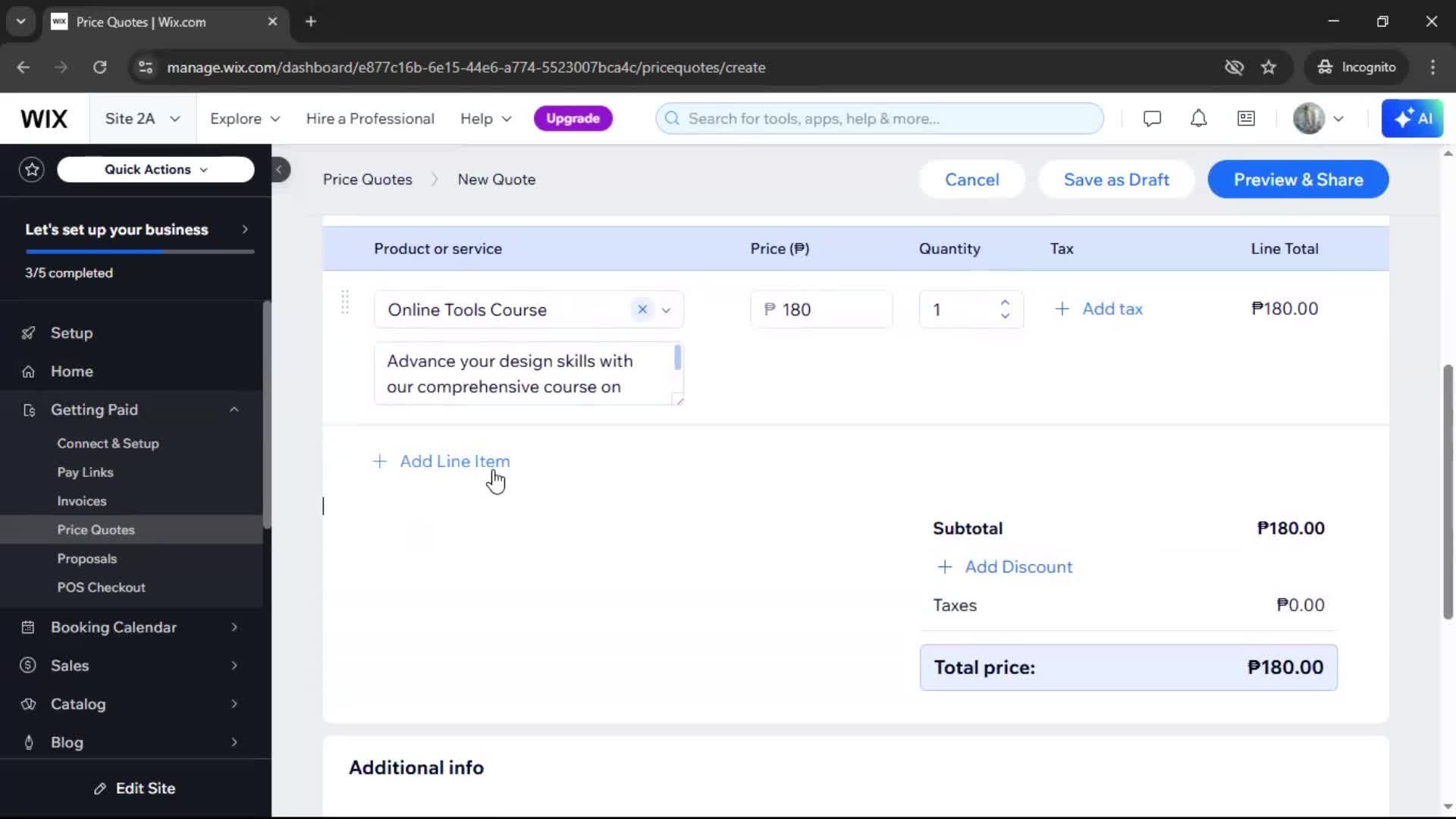 Creating a quote screenshot