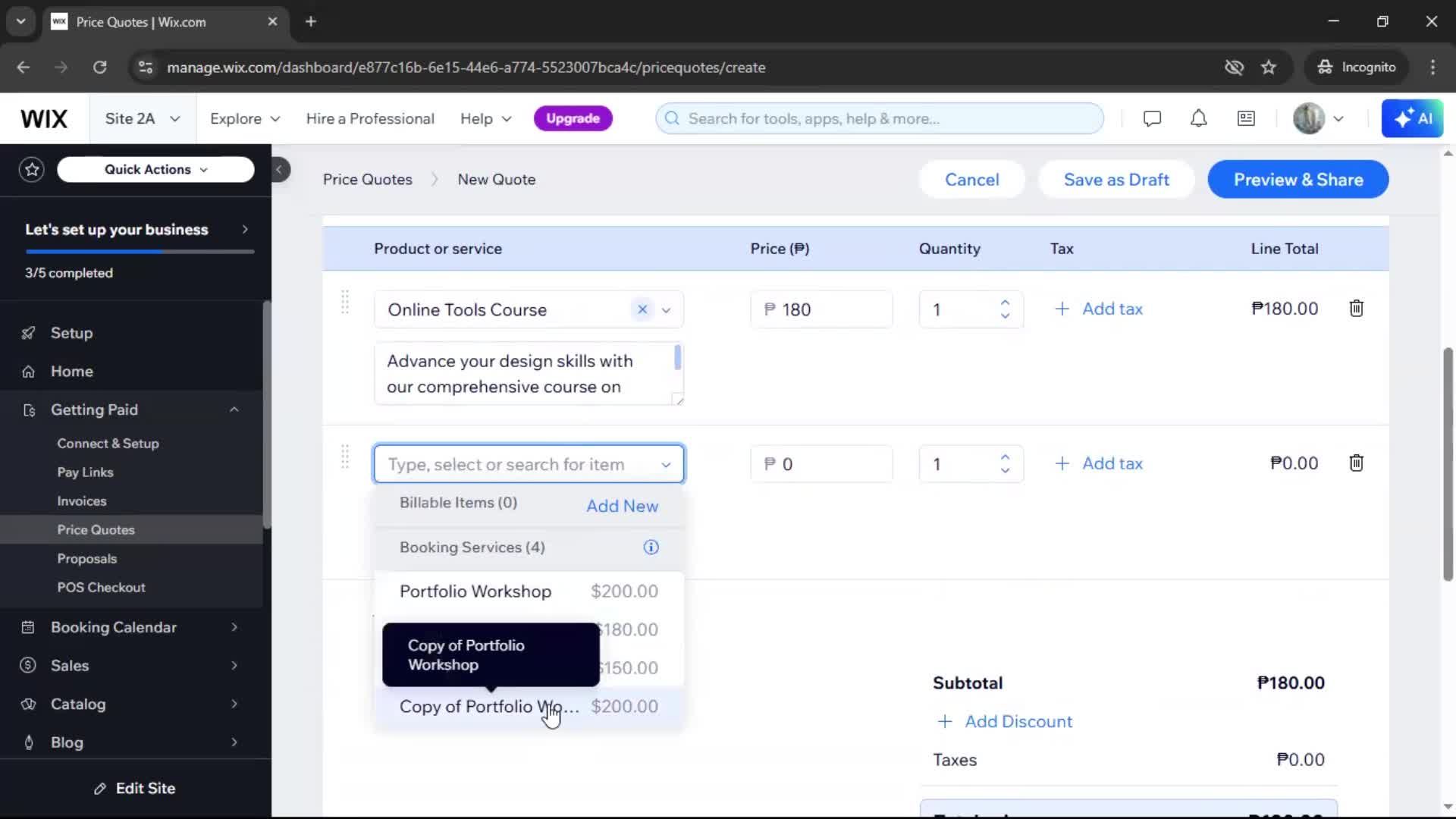 Creating a quote screenshot