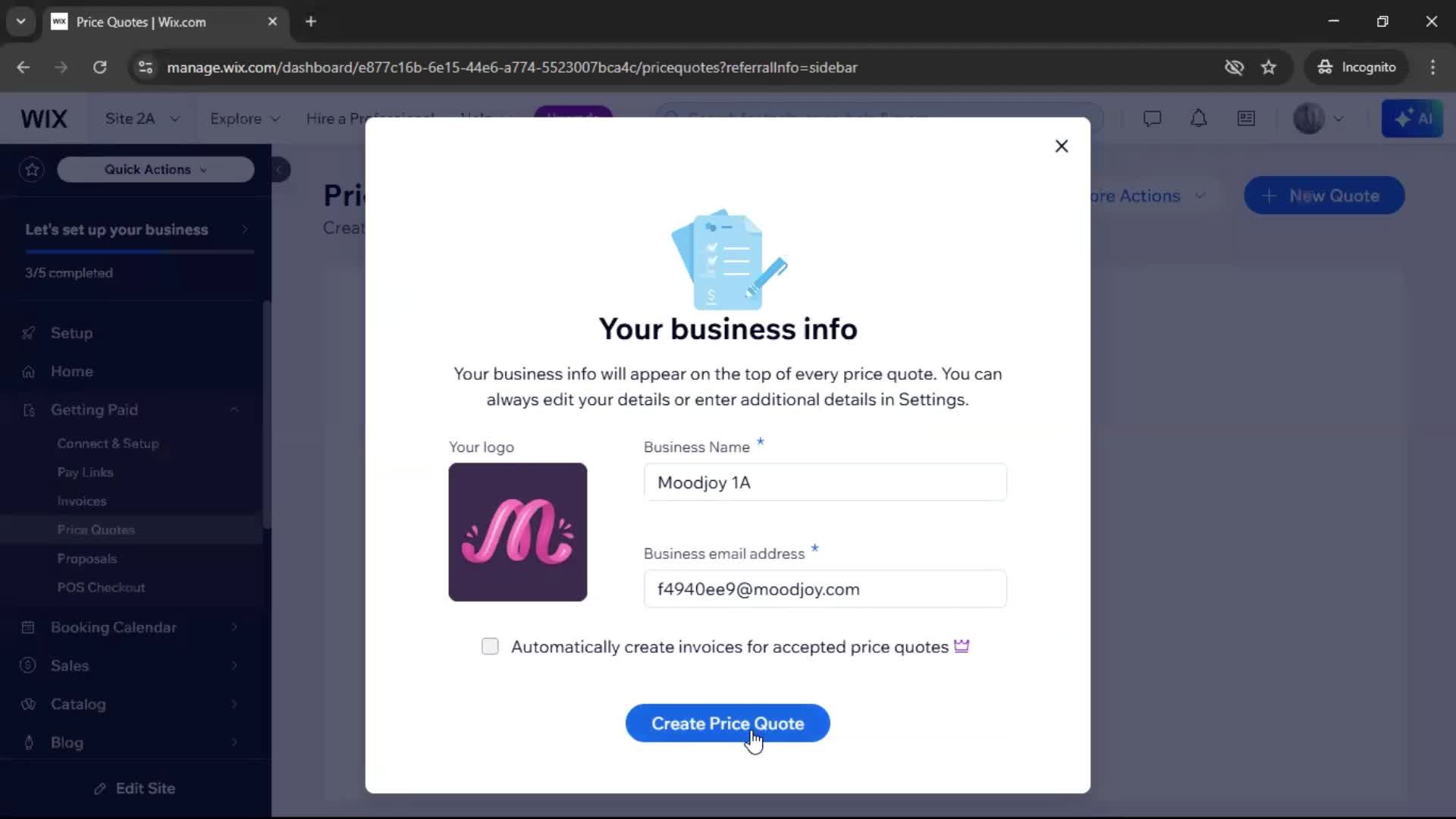 Creating a quote screenshot
