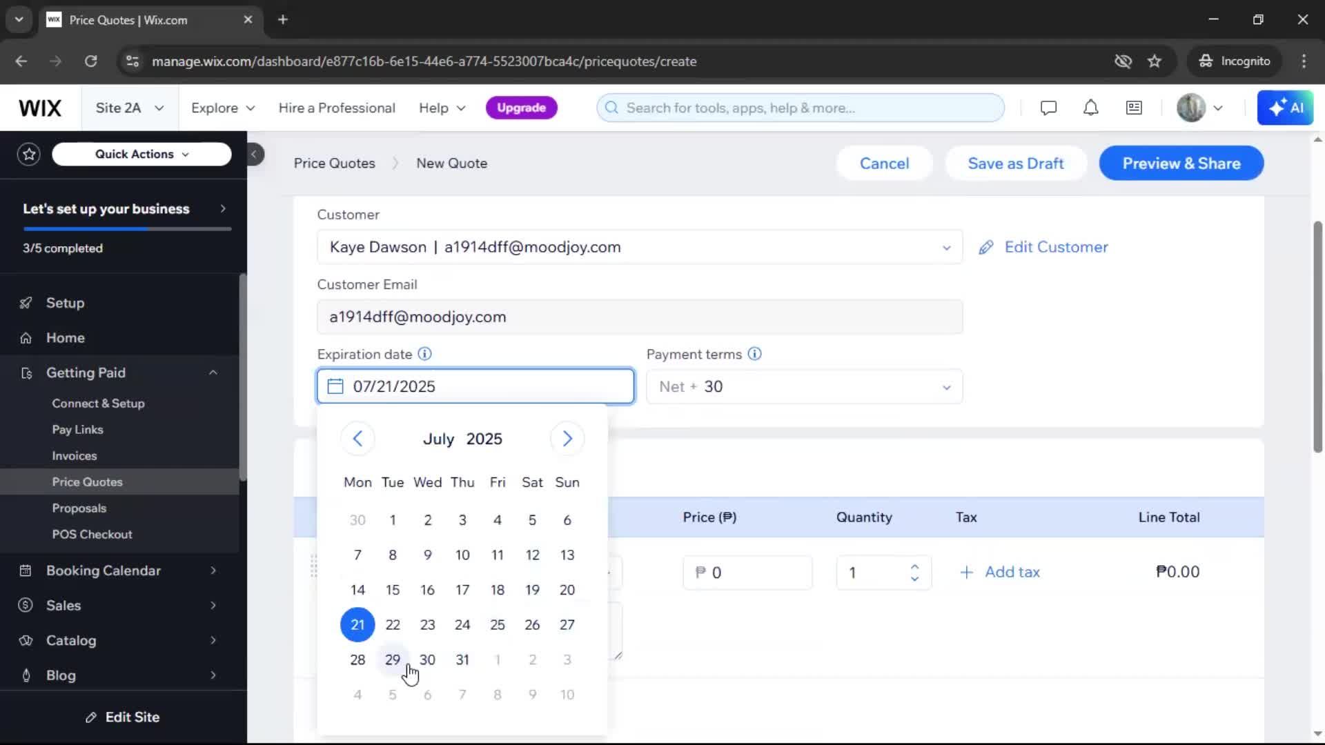 Creating a quote screenshot