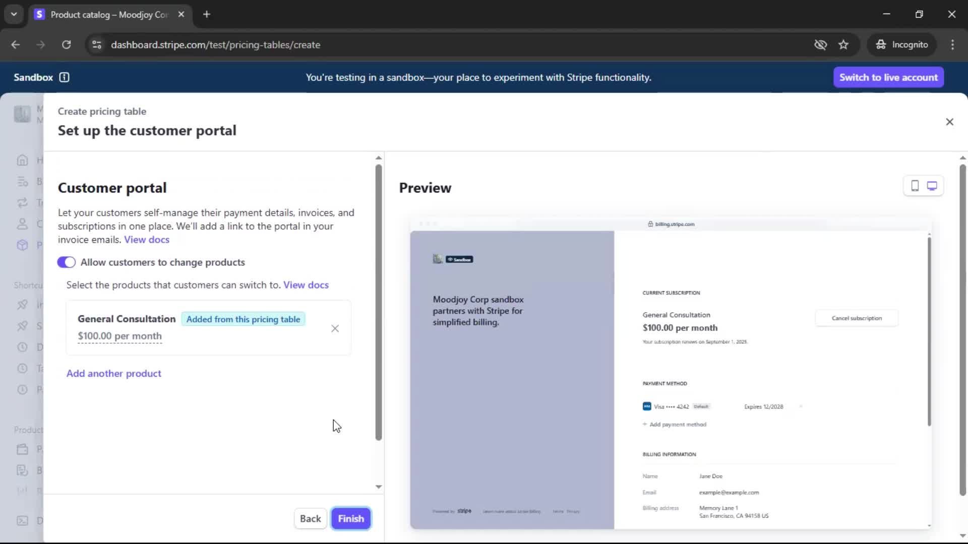 Creating a pricing table screenshot