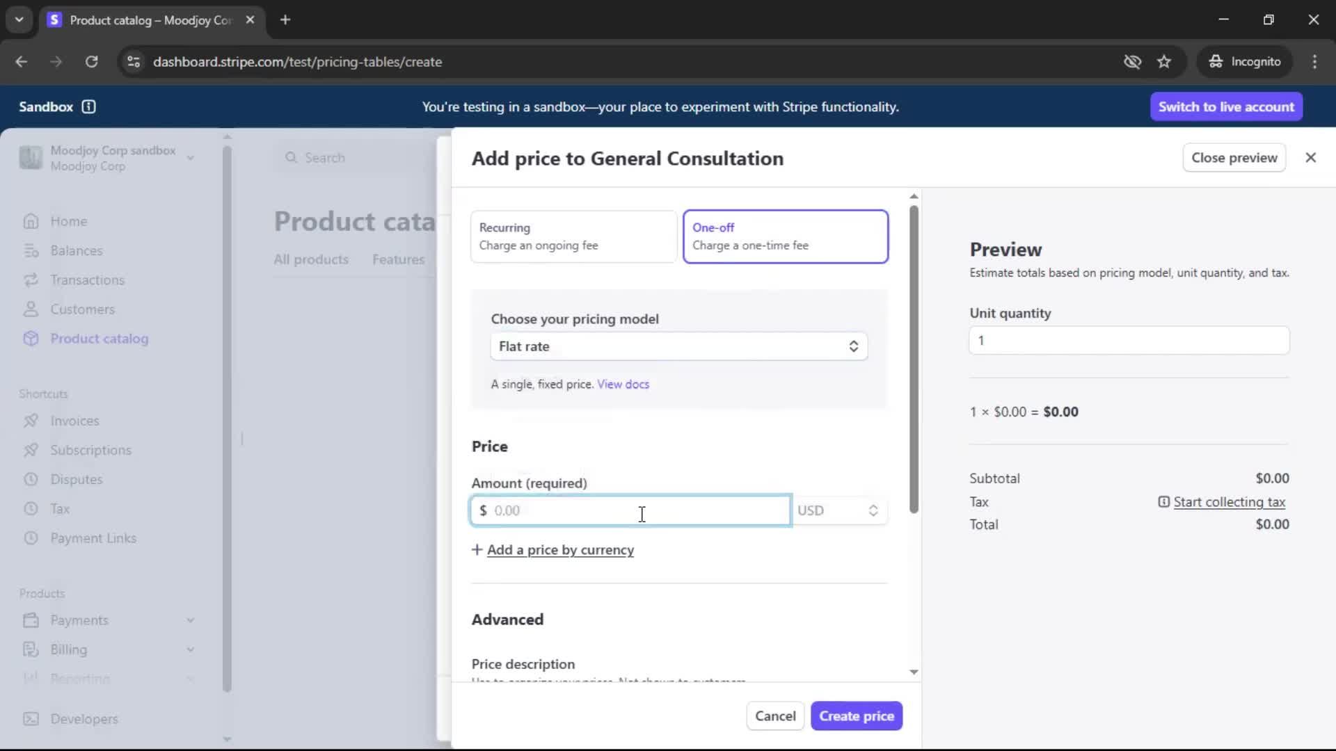 Creating a pricing table screenshot