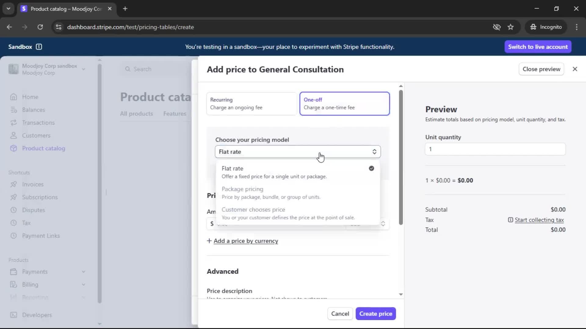 Creating a pricing table screenshot