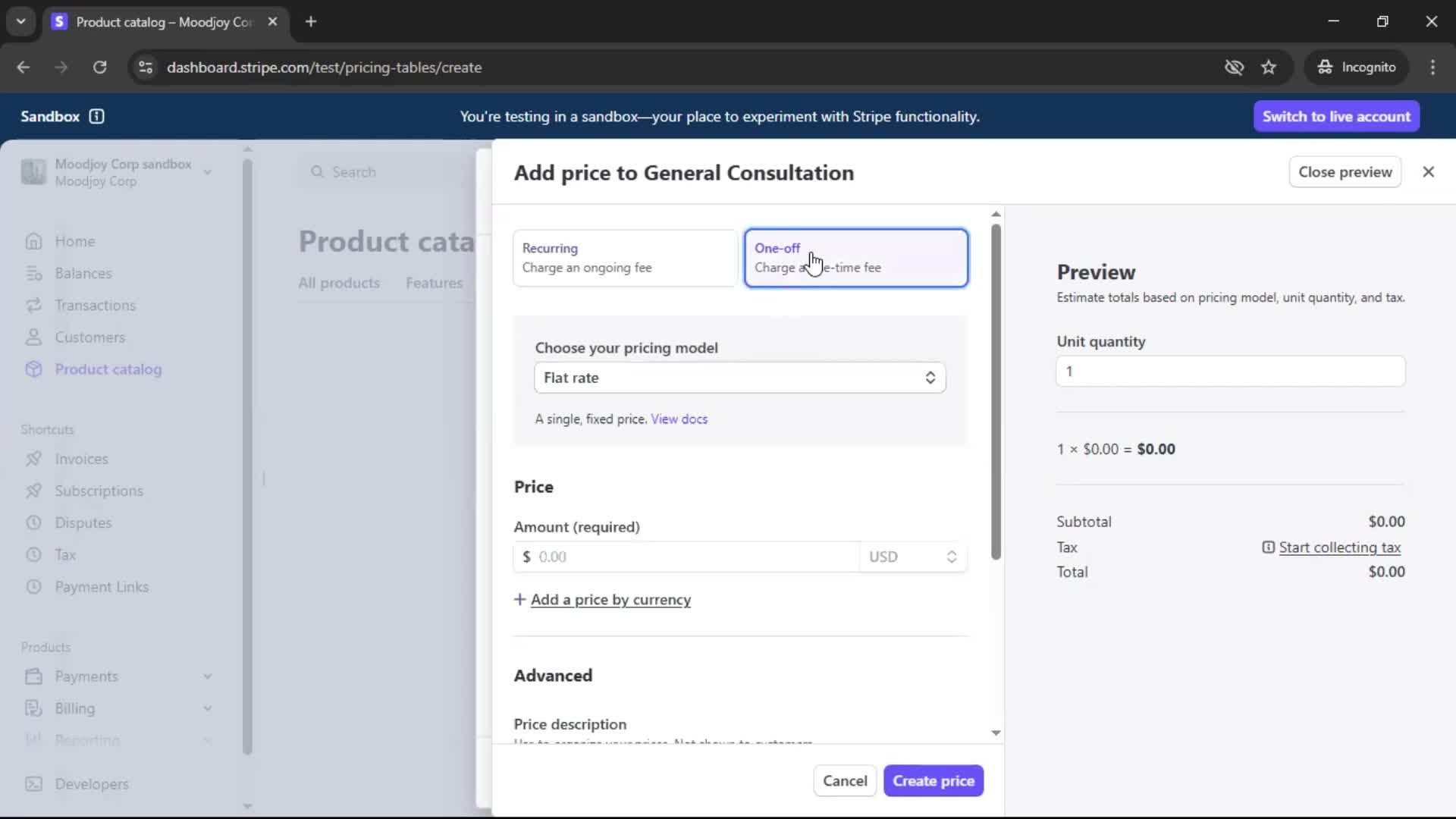 Creating a pricing table screenshot