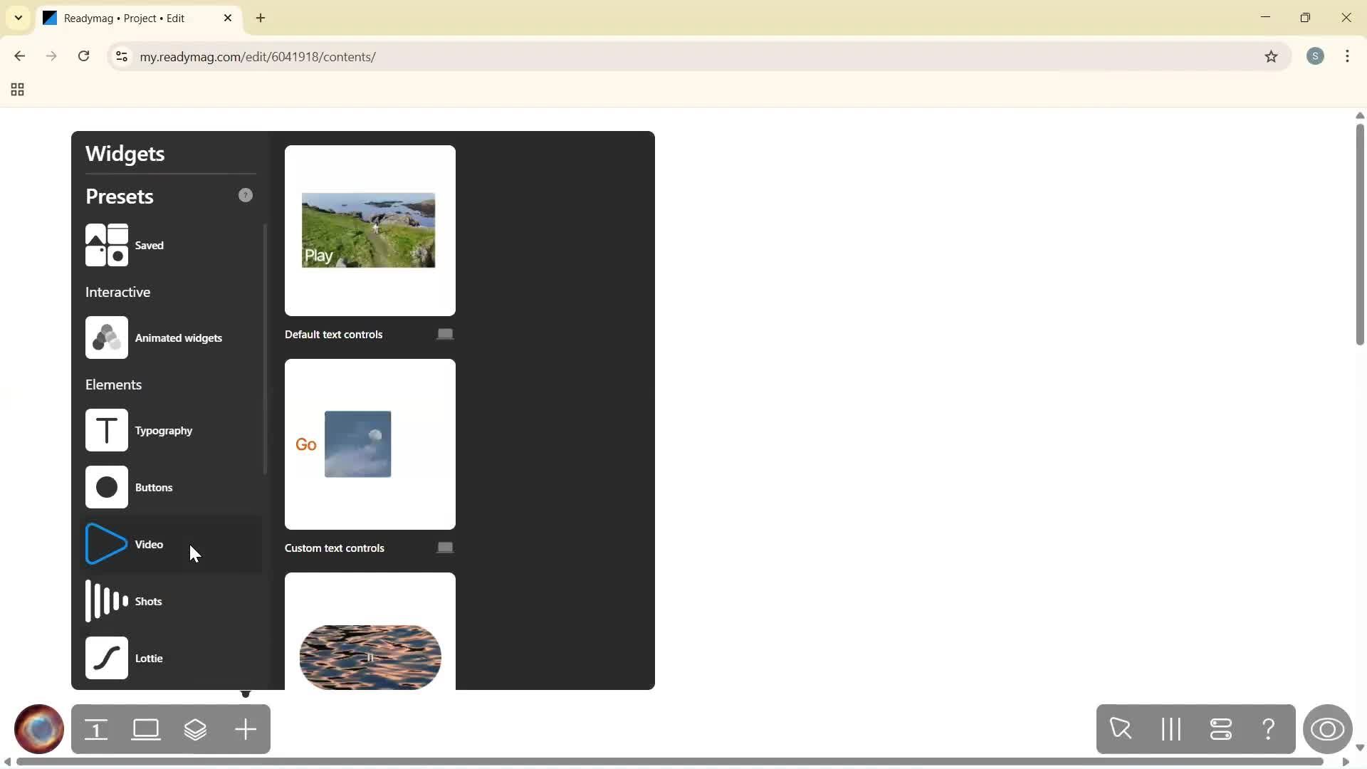 Creating a project screenshot