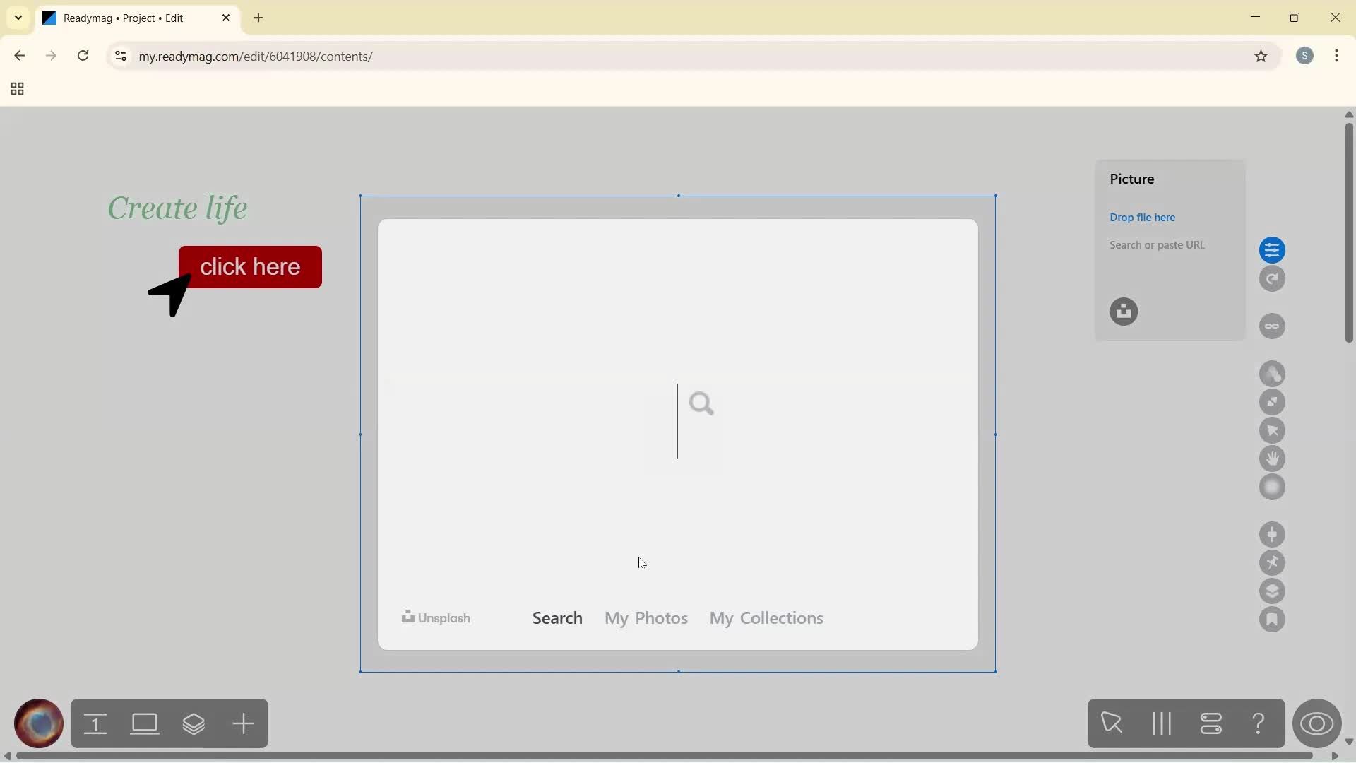 Creating a project screenshot