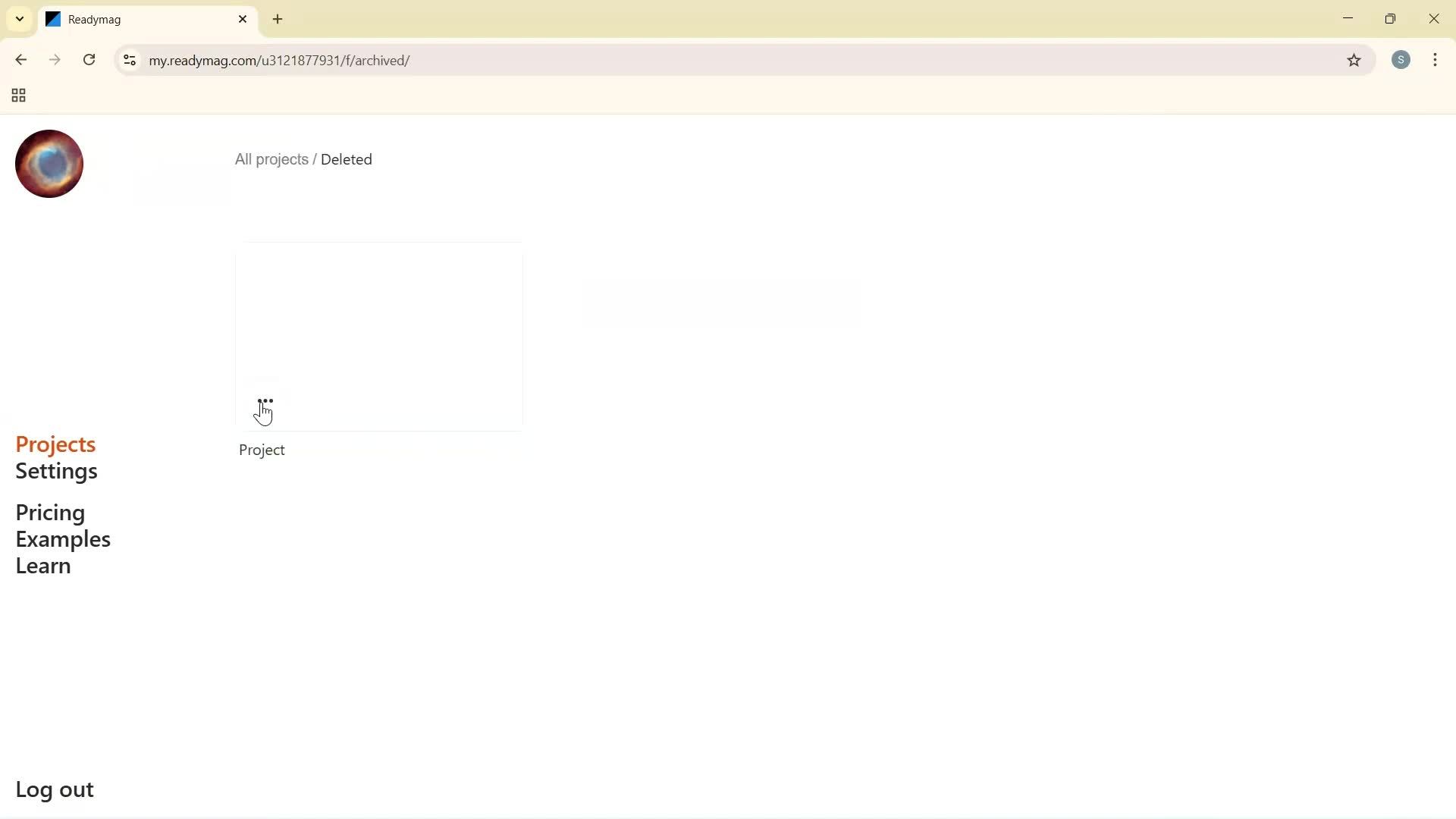 Creating a project screenshot