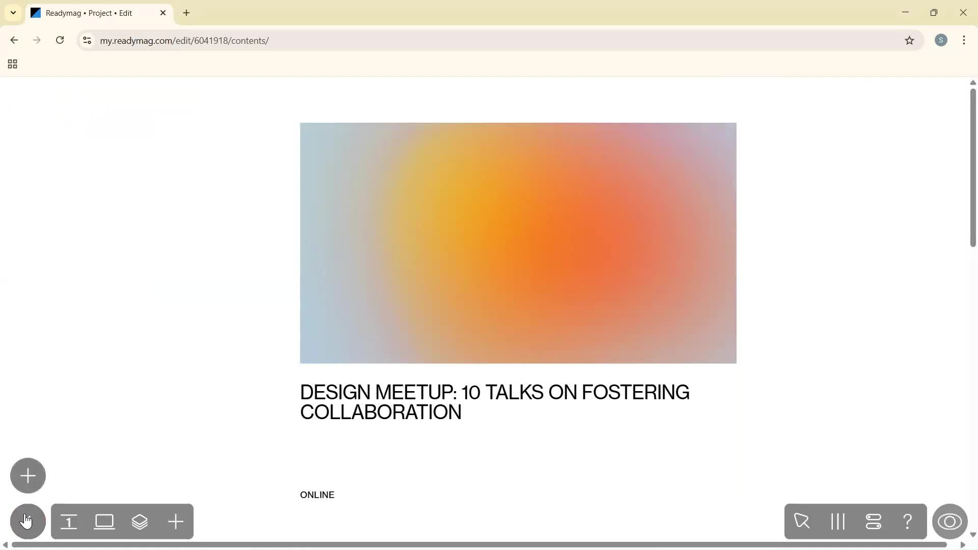 Creating a project screenshot