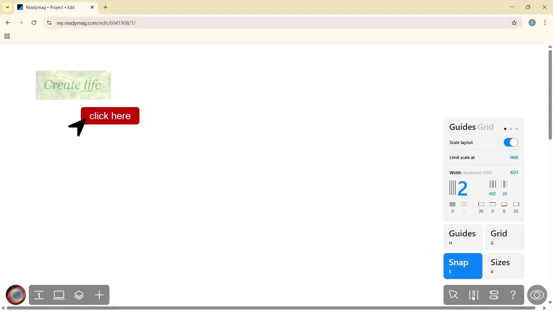 Creating a project screenshot