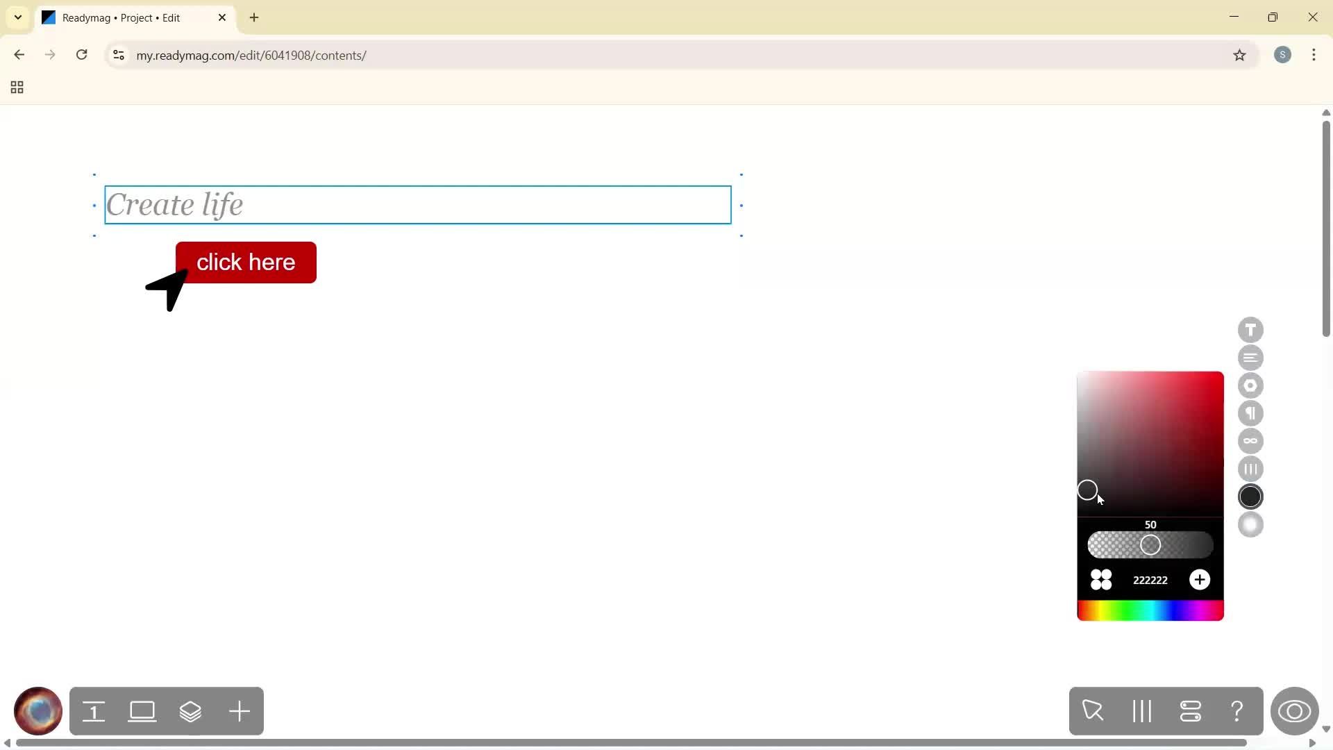 Creating a project screenshot