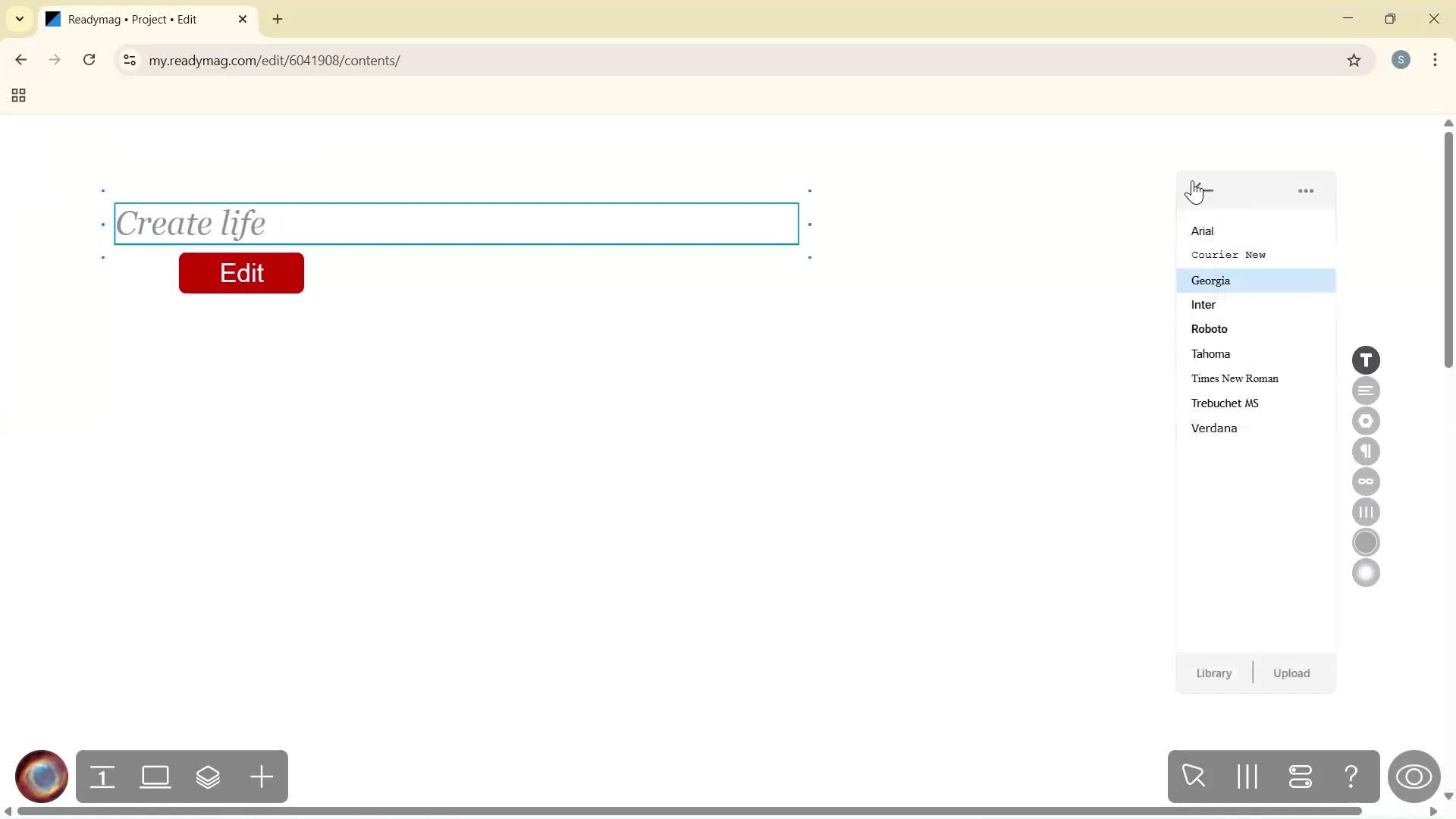 Creating a project screenshot