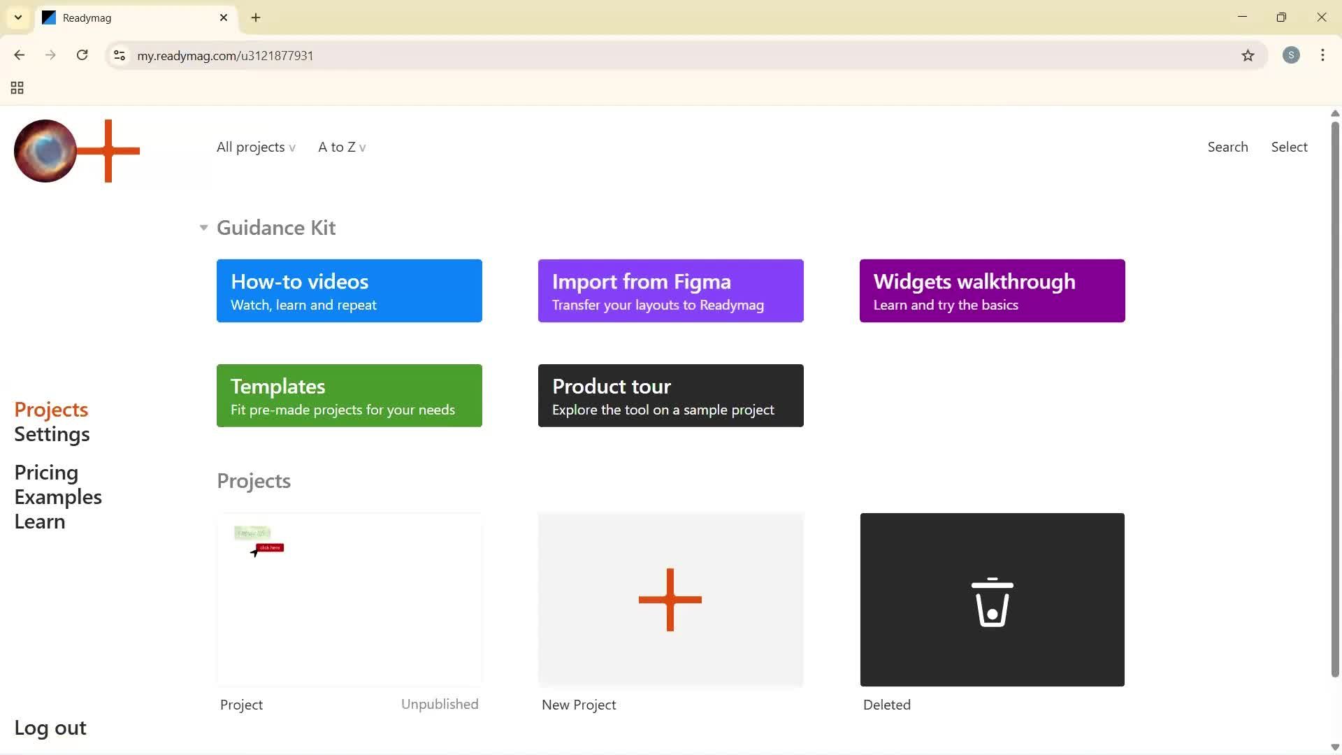 Creating a project screenshot