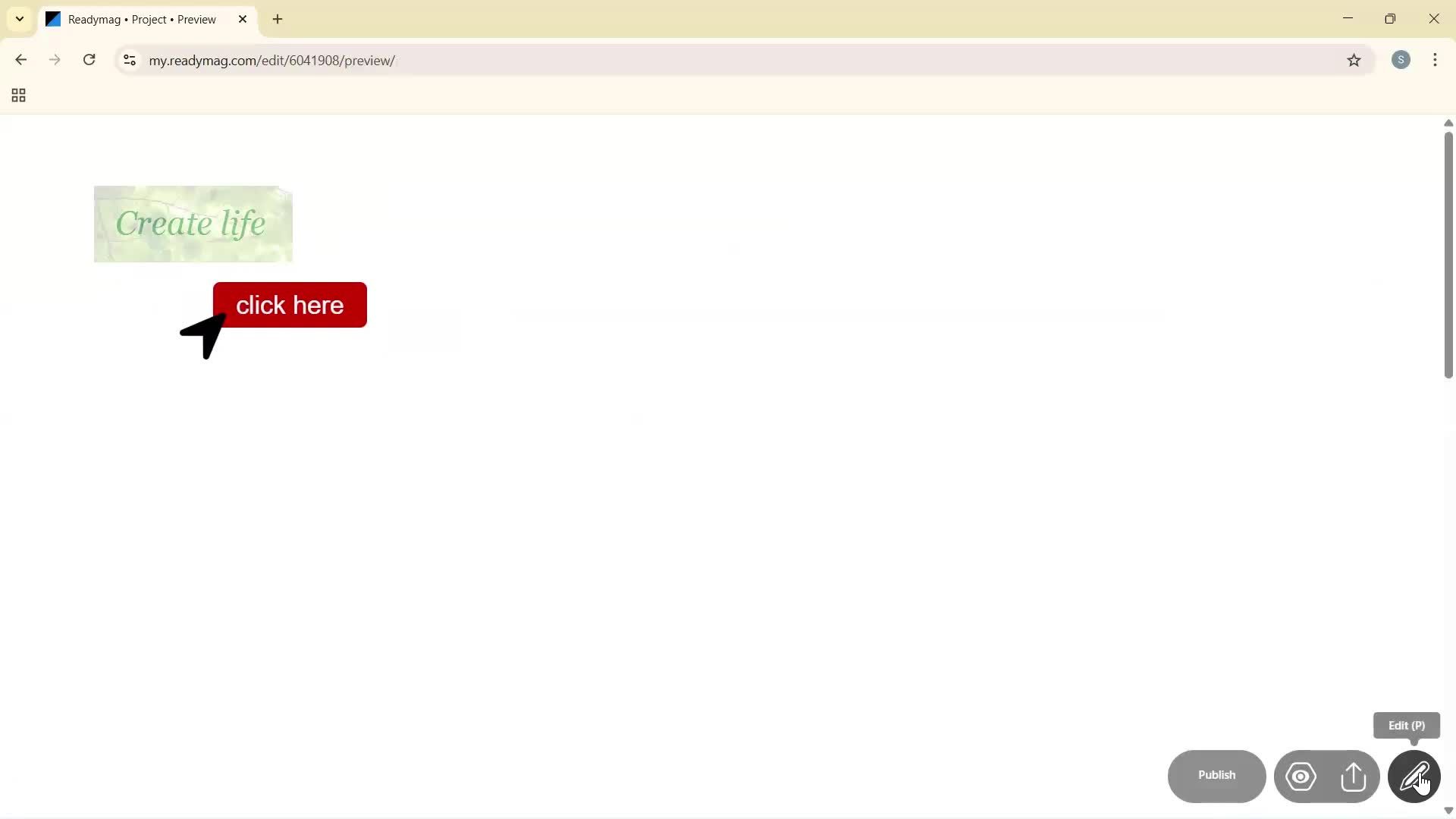 Creating a project screenshot
