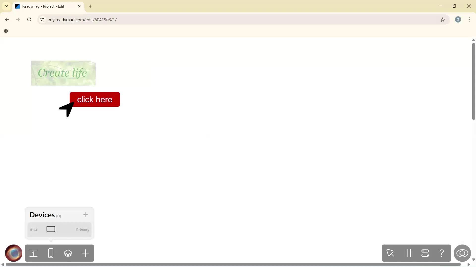 Creating a project screenshot