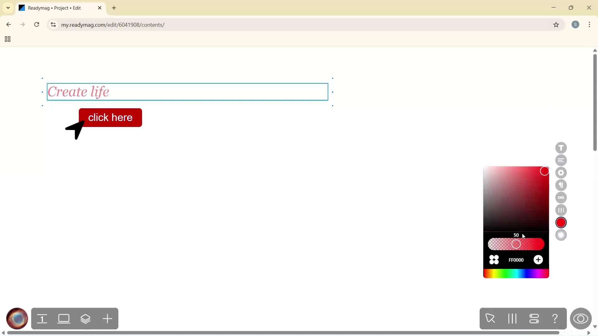 Creating a project screenshot
