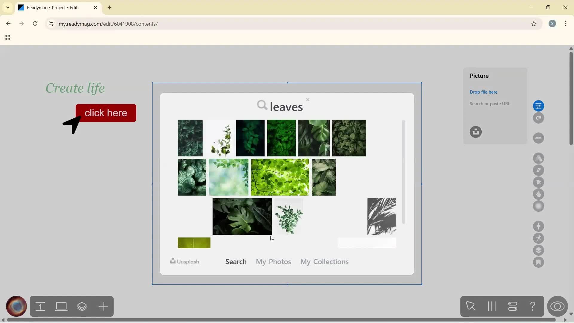 Creating a project screenshot