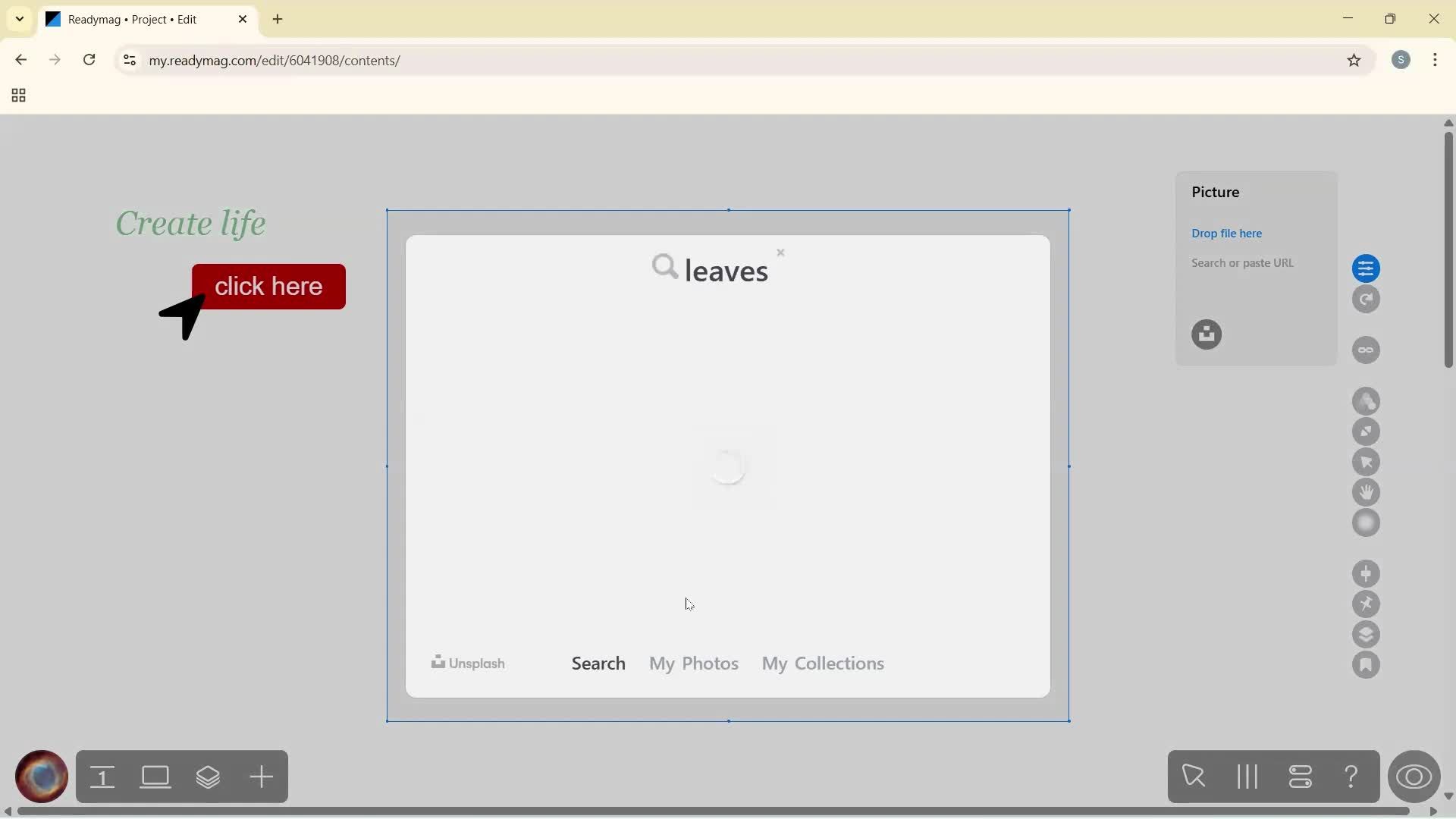 Creating a project screenshot