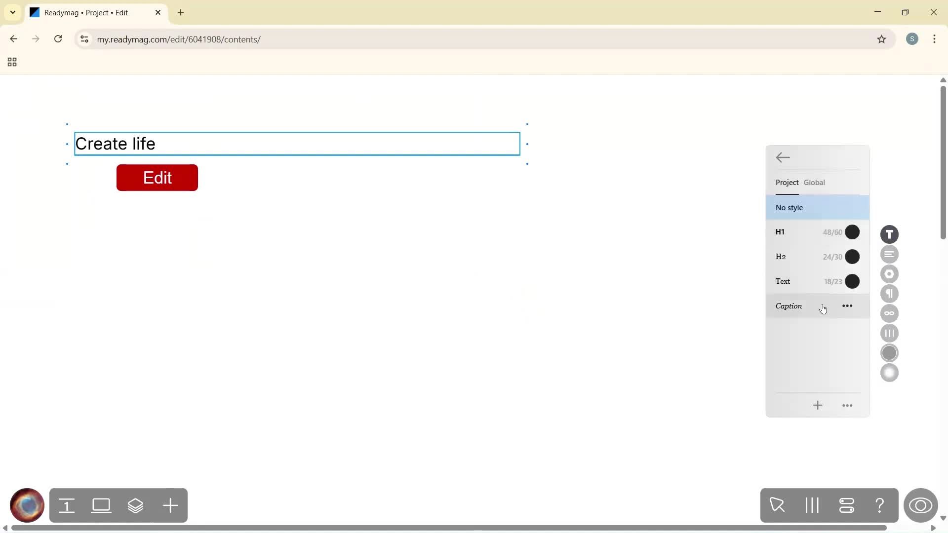 Creating a project screenshot